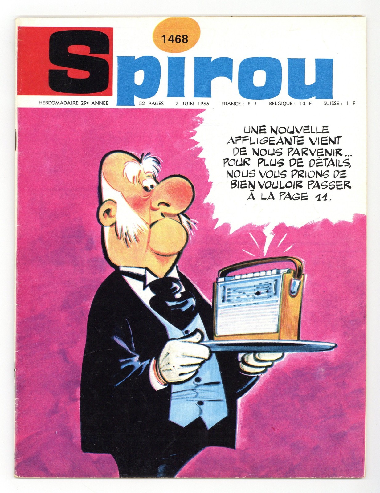 Spirou #1468 VG+ 4.5 1966