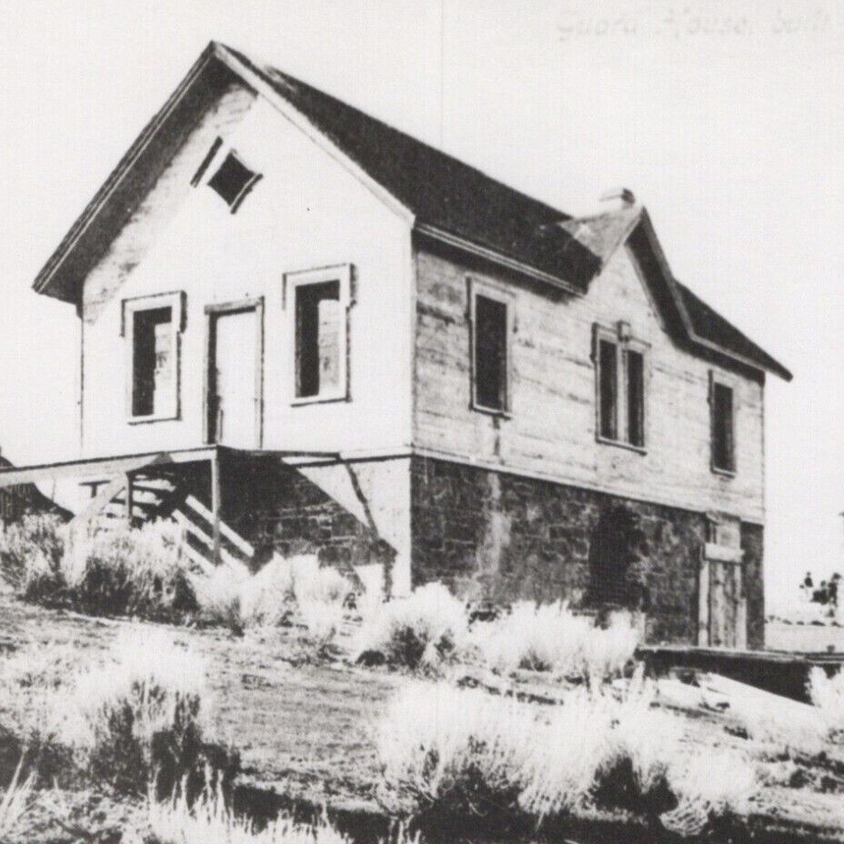 Vintage 1940s RPPC Guardhouse Old Fort Dalles Wasco County Oregon Postcard