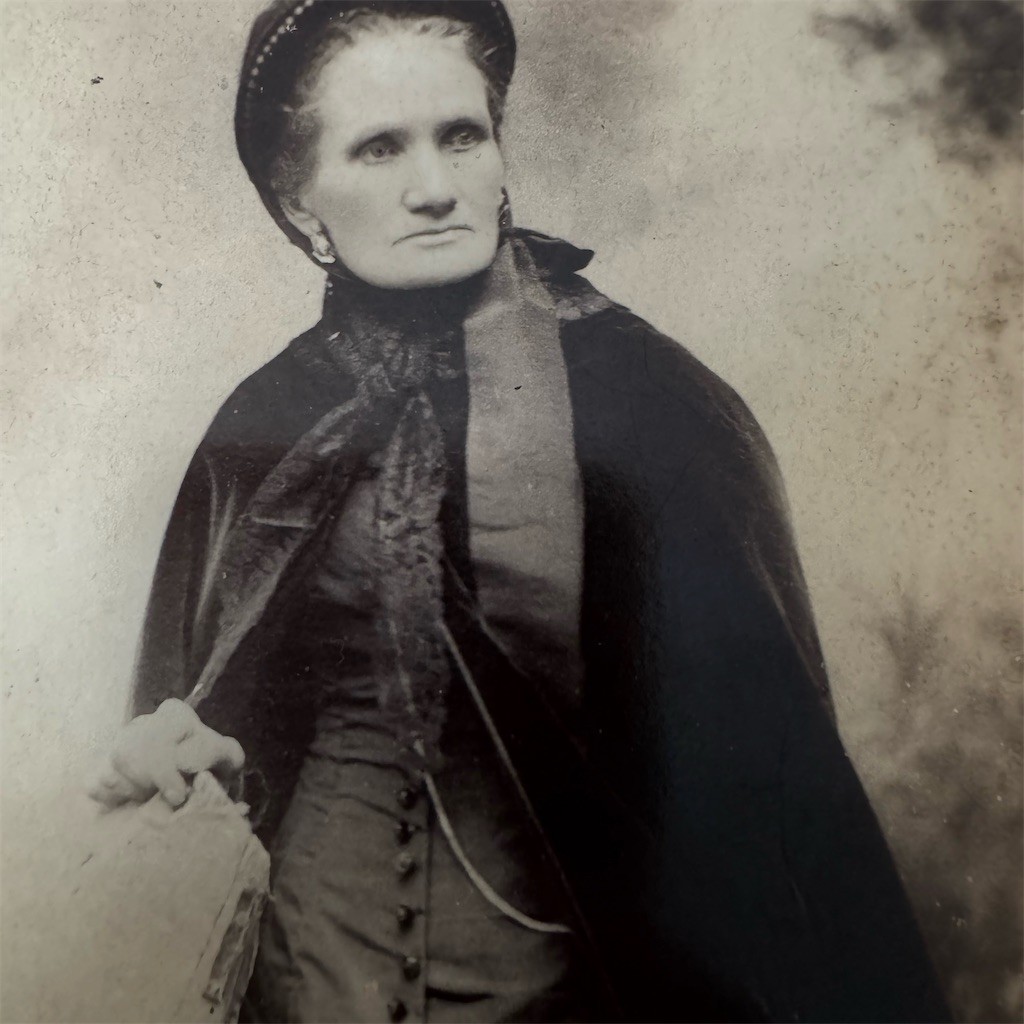 Antique Cabinet Card Photo Victorian Woman Portrait Sepia Saettele  St Louis 