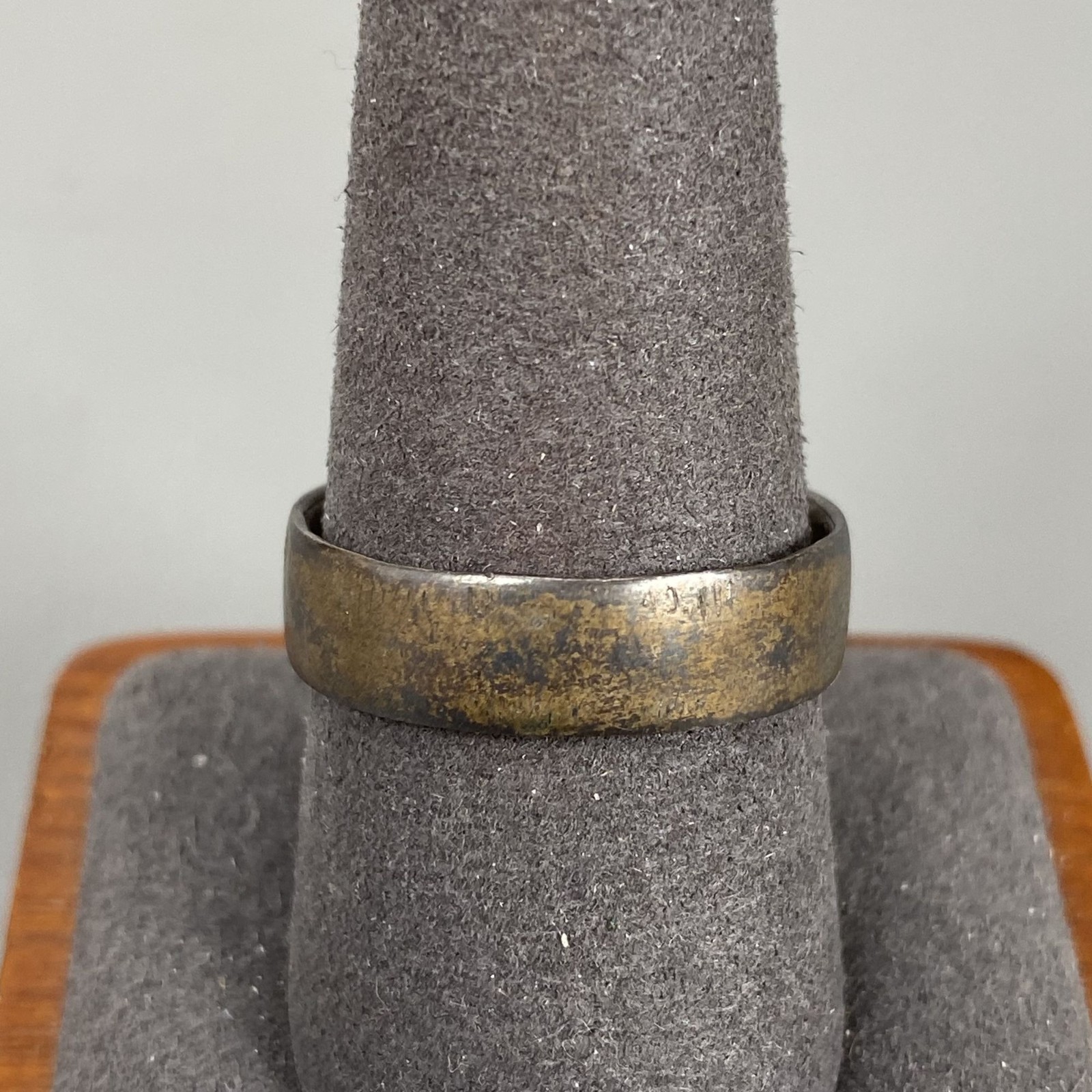 Antique World War 1 French 1916 Franc Coin Trench Art Ring 835 Silver Size 9.25