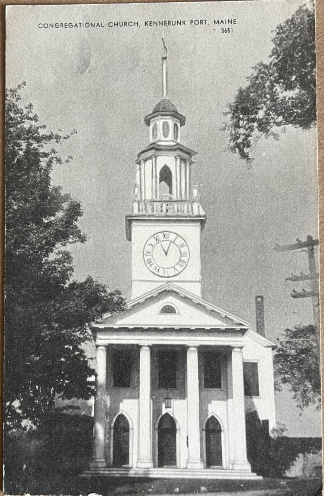 Kennebunk Port Maine Congregational Church Antique Postcard c1910