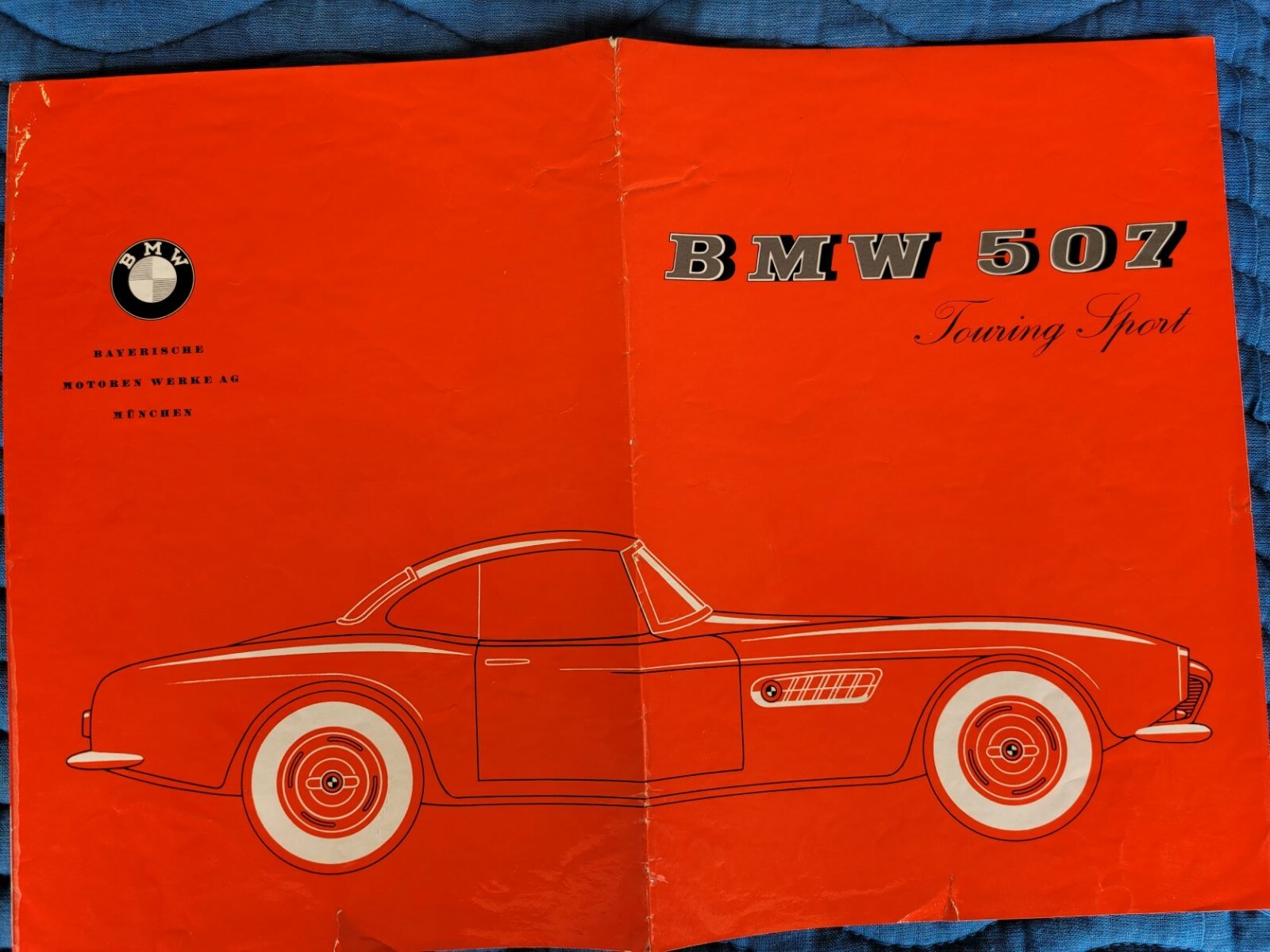 ❤️ Genuine Original 1957 BMW 507 Touring Sport Brochure Dated 9.57 German Text ❤️ Genuine Original 1957 BMW 507 Touring Sport Brochure Dated 9.57 German Text