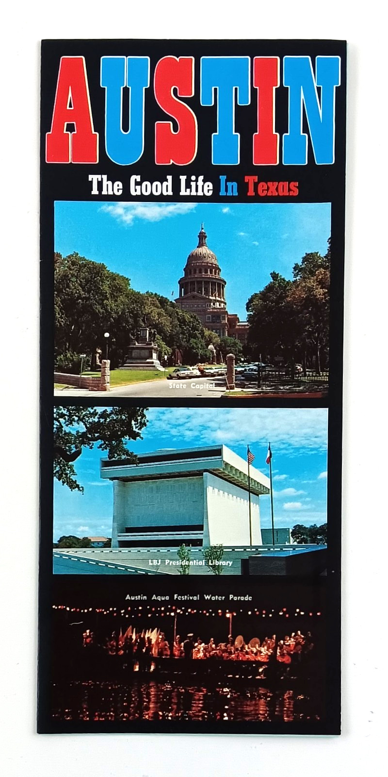 1970s Austin Texas Capital City TX Tourist Sites Lodging Vintage Travel Brochure