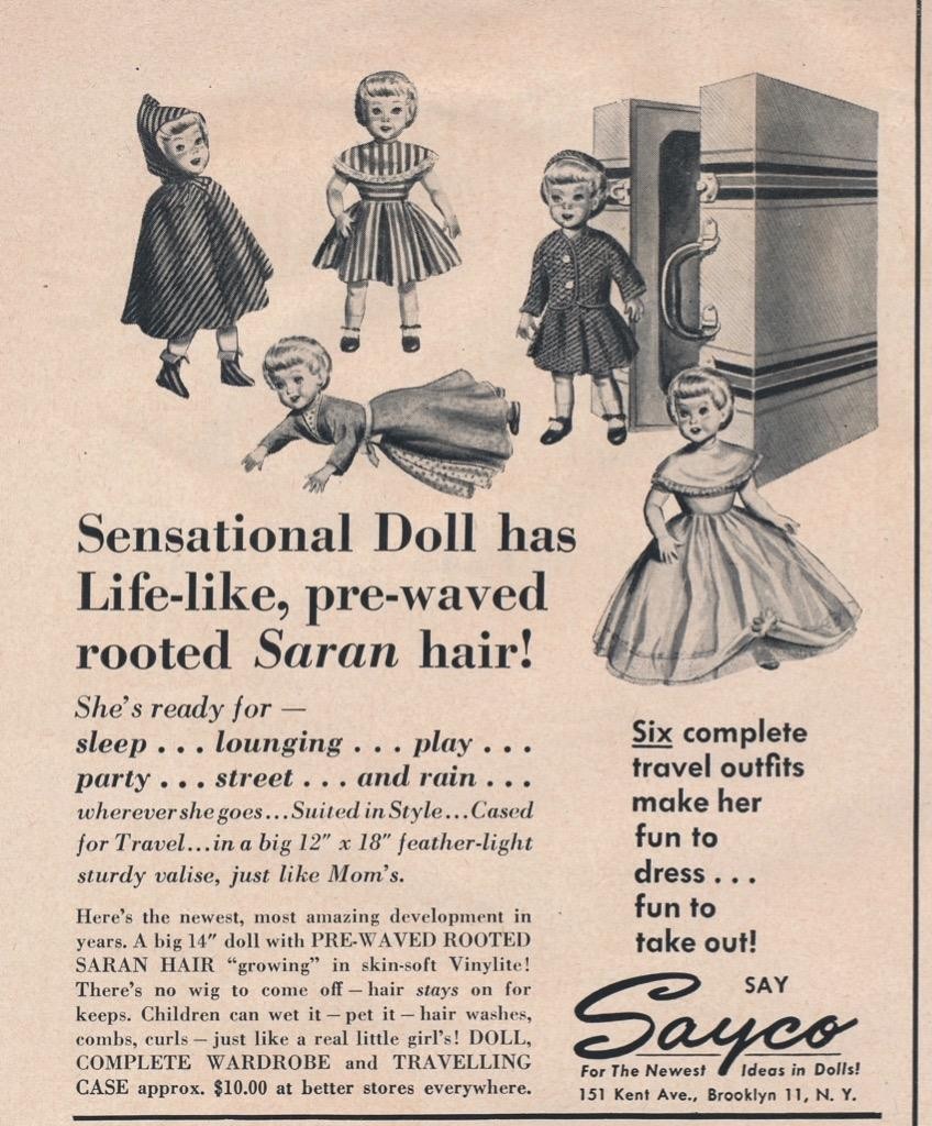 Magazine Ad - 1953 - Sayco Dolls - Brooklyn, NY