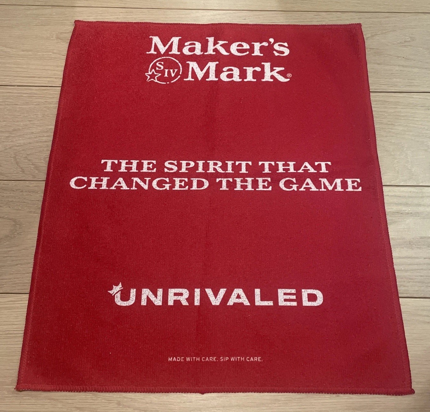 Maker's Mark Whiskey Brand New 14x18 Red Hand Towel