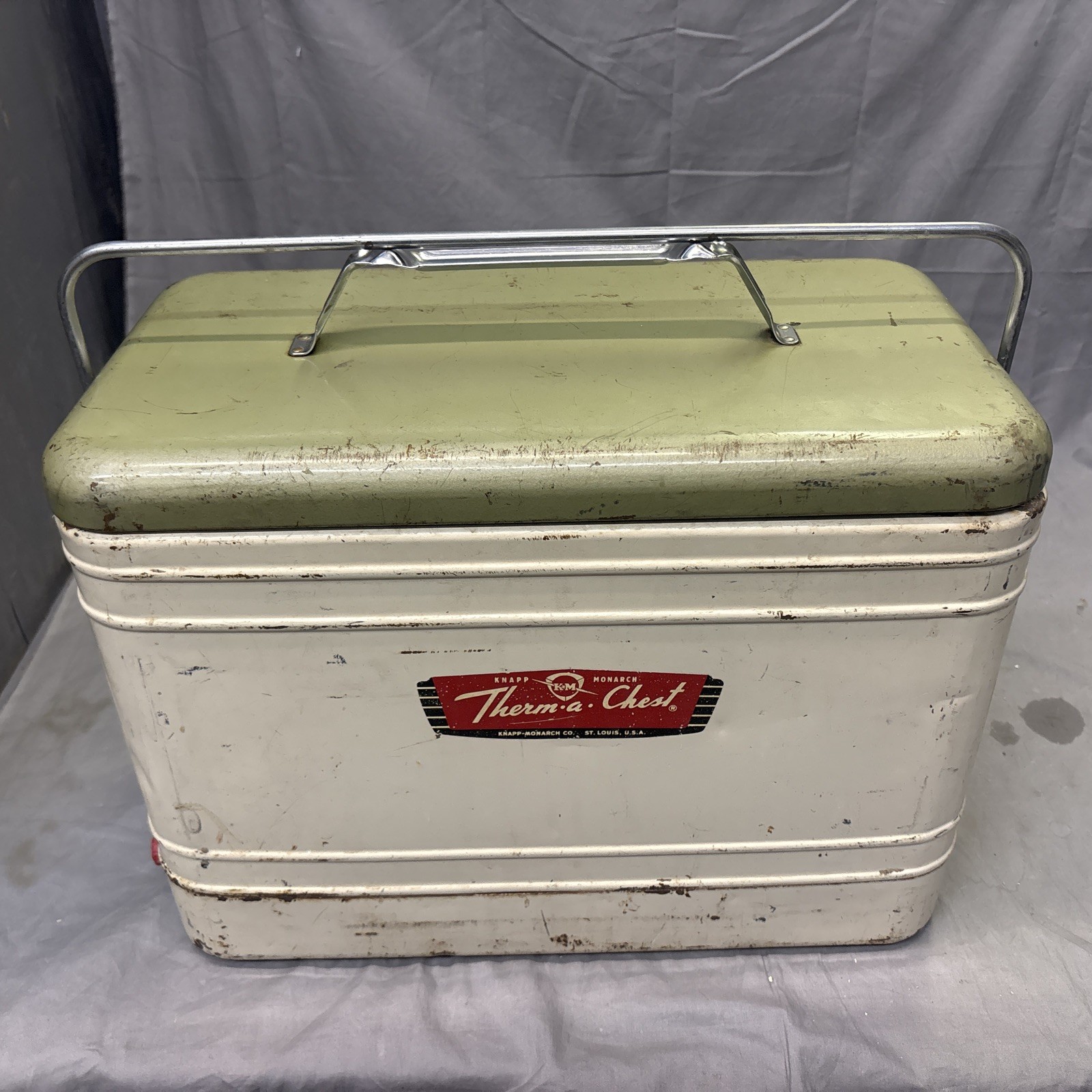 Vintage Knapp Monarch St. Louis Therm-a-Chest Picnic Cooler w/ Plug