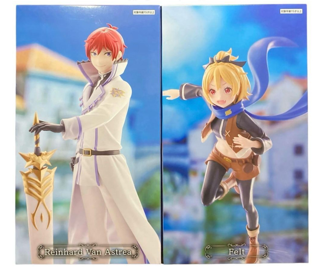 Re Zero Felt & Reinhard Figure Set GiGO Limited FuRyu Prize Japan New Age14+
