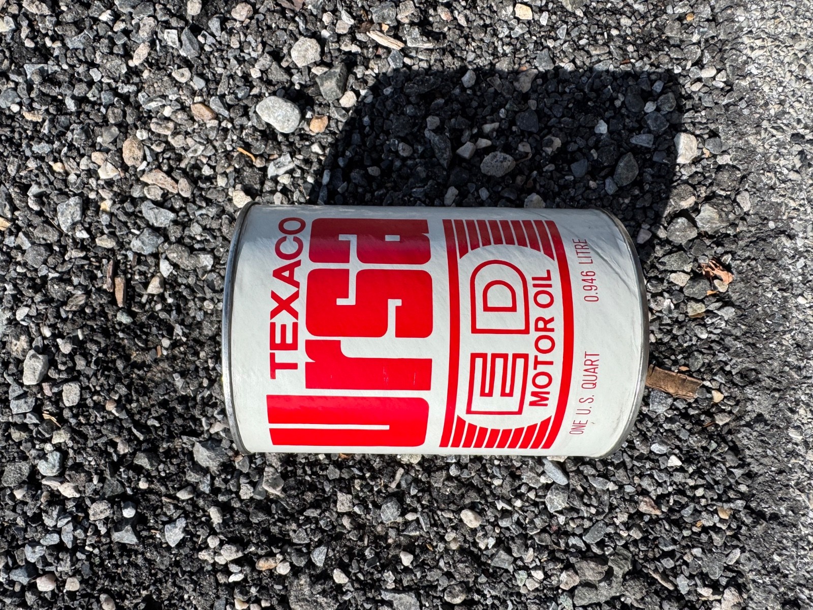 Vintage Texaco Ursa Oil Extra Duty Motor Oil Tin Metal 1 Quart Oil Can *full*