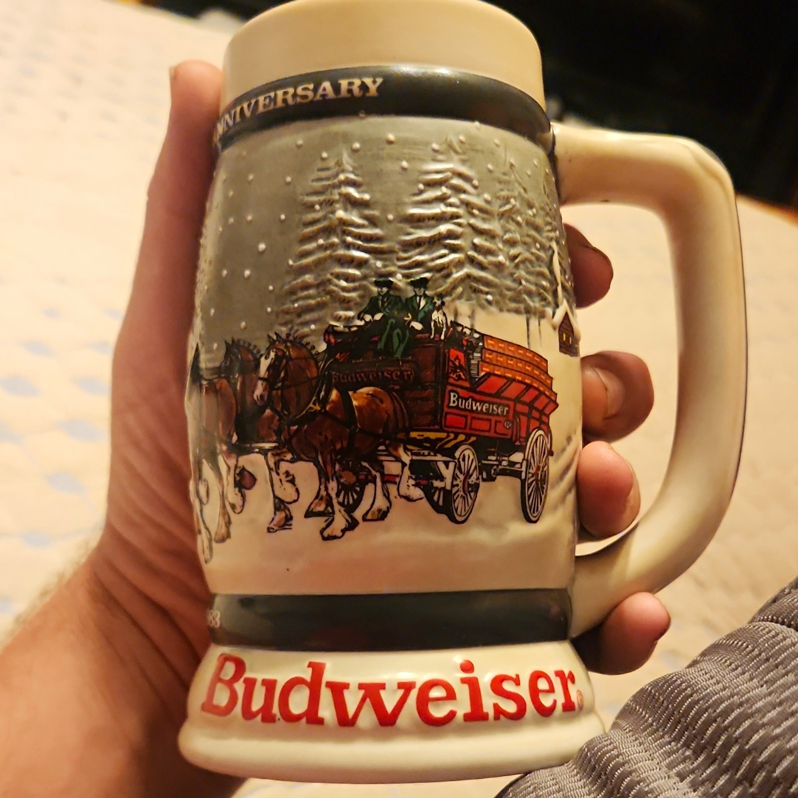 Budweiser Clydesdales 50th Anniversary 1933-1983 Ceramic Stein