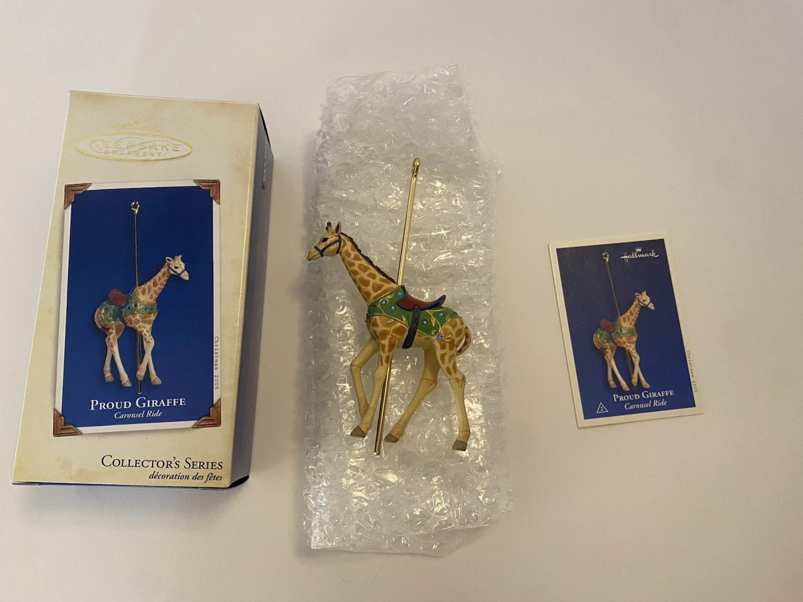 NEW Hallmark 2005  Ornament Carousel Ride Proud Giraffe Series #2 -4-15-36