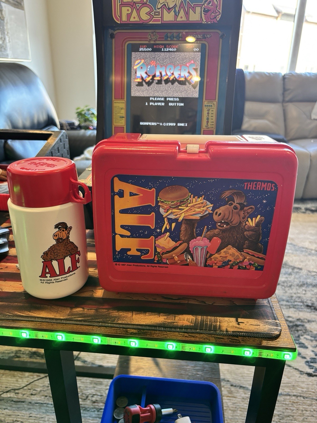 Alf Vintage 1987 Lunch Box Plastic with Thermos Alf Vintage 1987 Lunch Box Plastic with Thermos