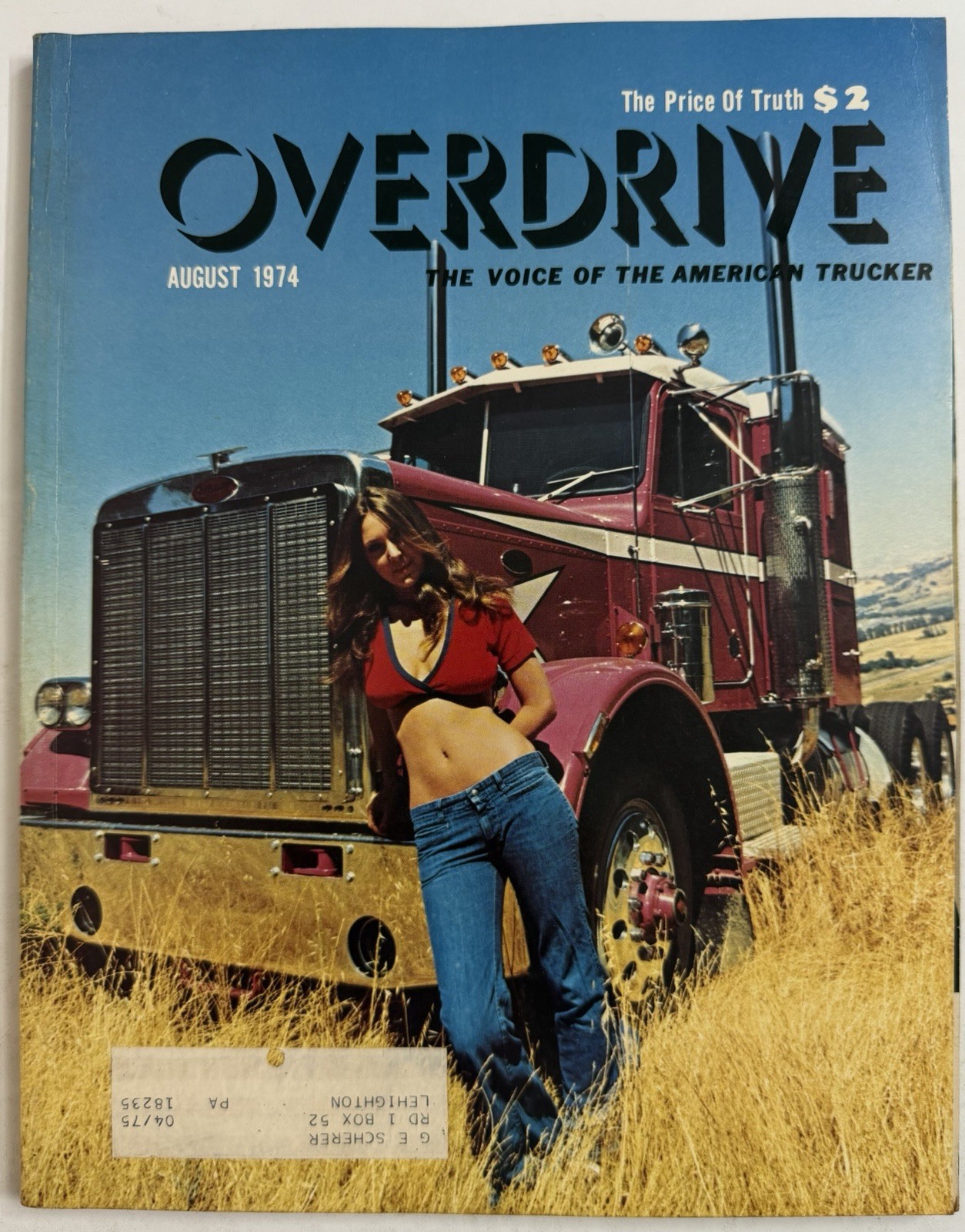 Aug 1974 Overdrive Magazine Peterbilt GMC Mack Advertising Truckers Truck Driver