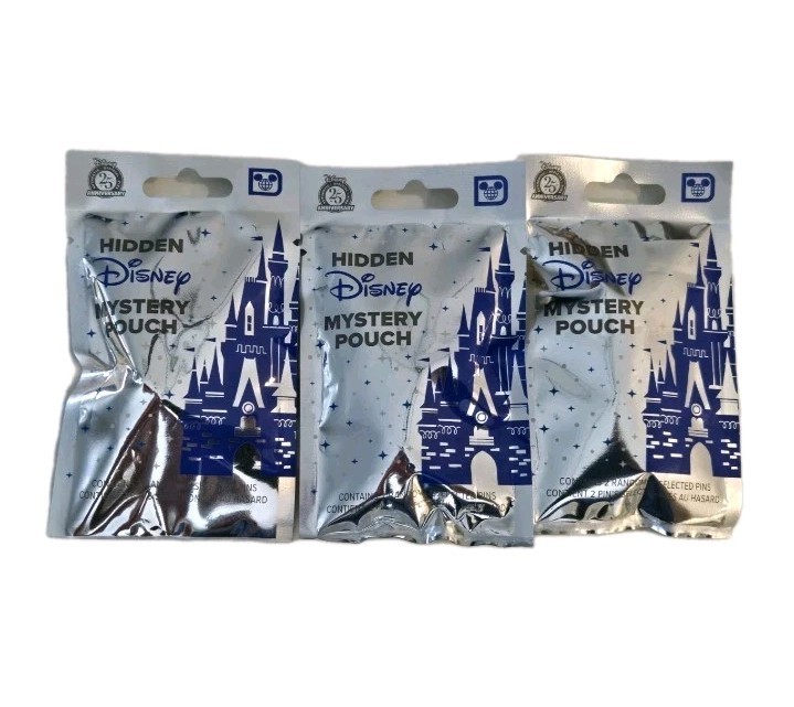 2025 Walt Disney World Hidden Mickey Mystery Pouches 3 Packs 2 Pins Per Pack 2025 Walt Disney World Hidden Mickey Mystery Pouches 3 Packs 2 Pins Per Pack