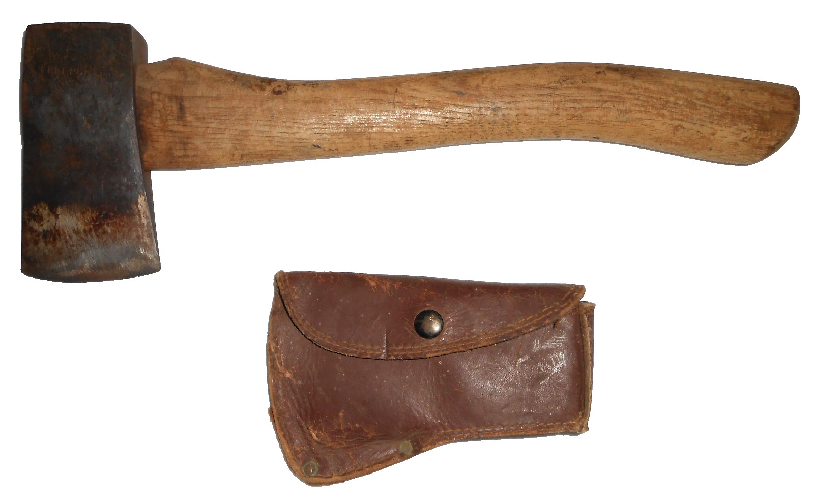 Vintage L.L. Bean Mini Belt Axe w/ Leather Sheath Small Camping Hatchet Camp Ax