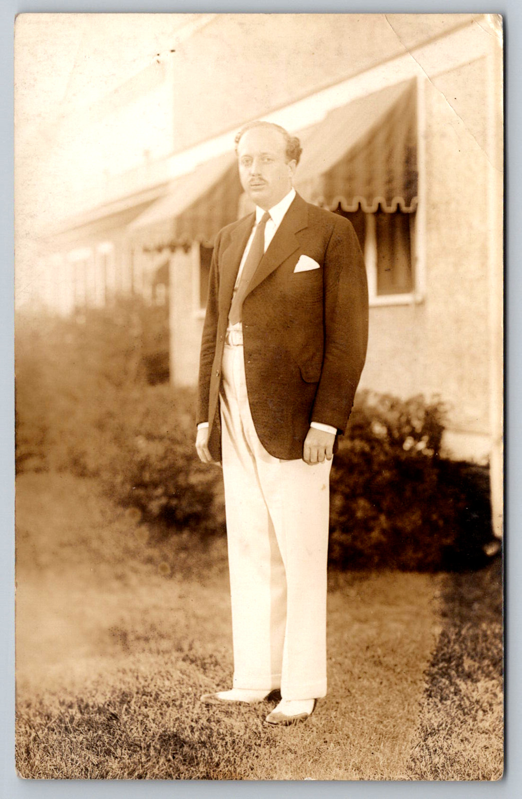 RPPC c1930s Dapper Man Suit Mustache Bennett Postcard RPPC c1930s Dapper Man Suit Mustache Bennett Postcard