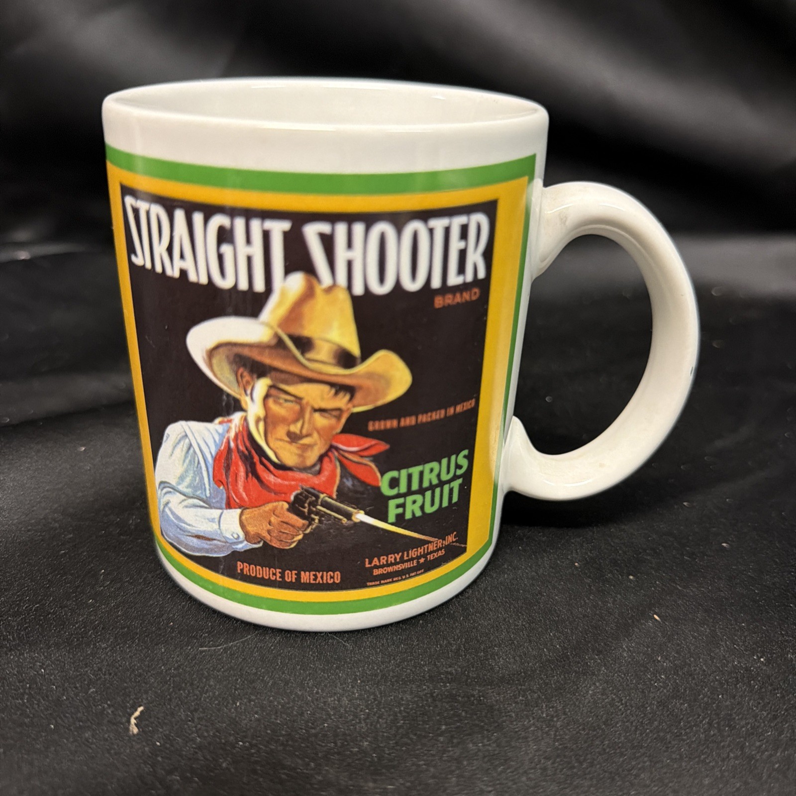 Vintage 1991 Out of the West Straight Shooter Mug Larry Lightner Citrus Texas
