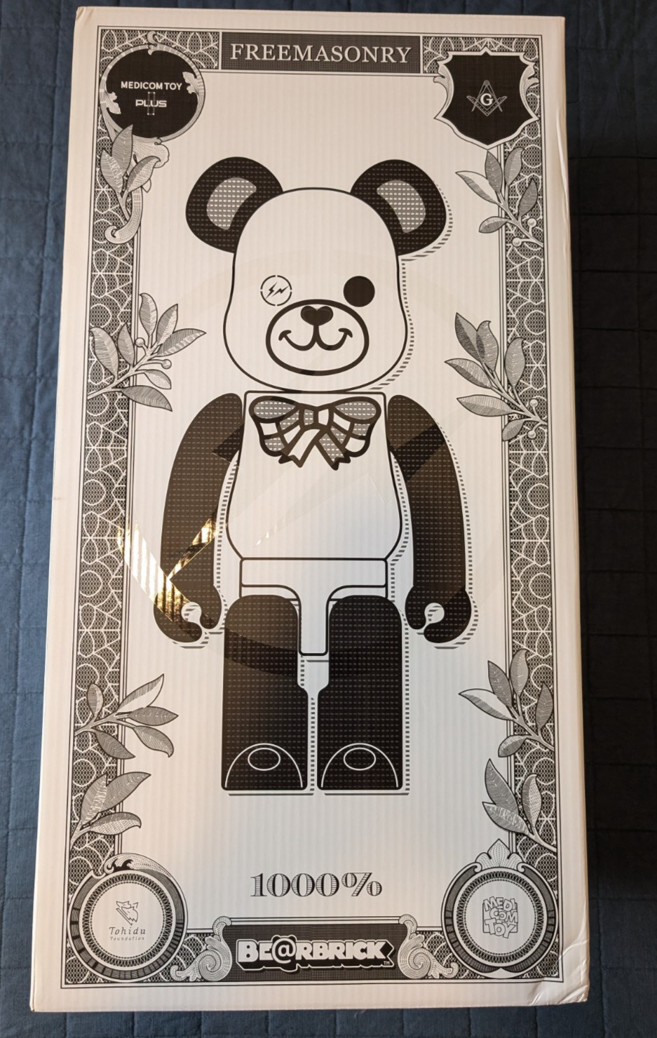Bearbrick 1000% FRAGMENT X FREEMASONRY WHITE MEDICOM TOY 2017 Be@rbrick RARE