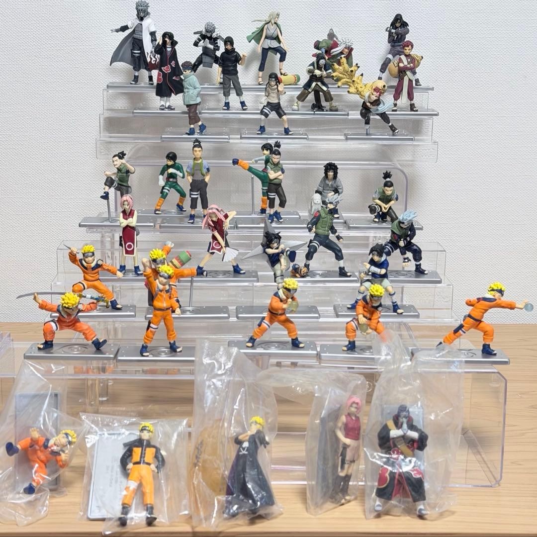 NARUTO Mini Figure Collection 37 Pieces Bandai Authentic Anime Collectible Toys