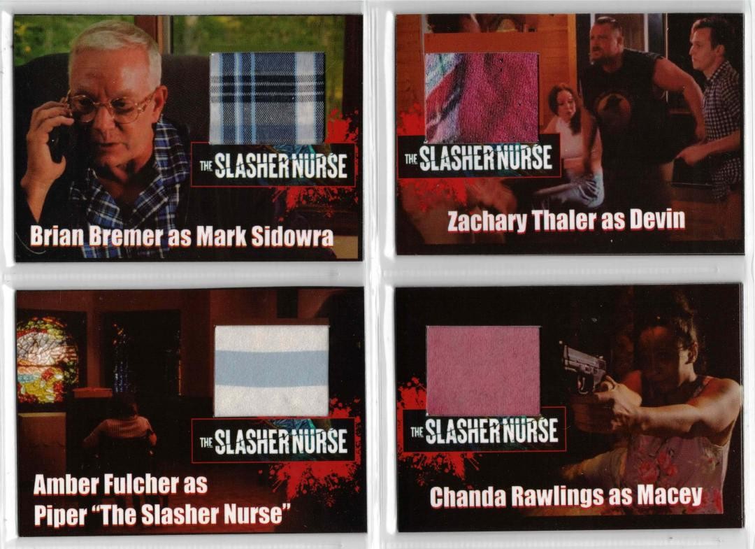 The Slasher Nurse Trading Cards. Set Of 4- Screen Used Costume Relic Cards. 2025