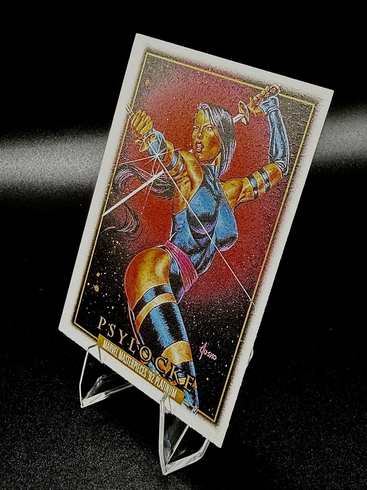 2024 Marvel Masterpieces '92 Platinum Psylocke Leather #65