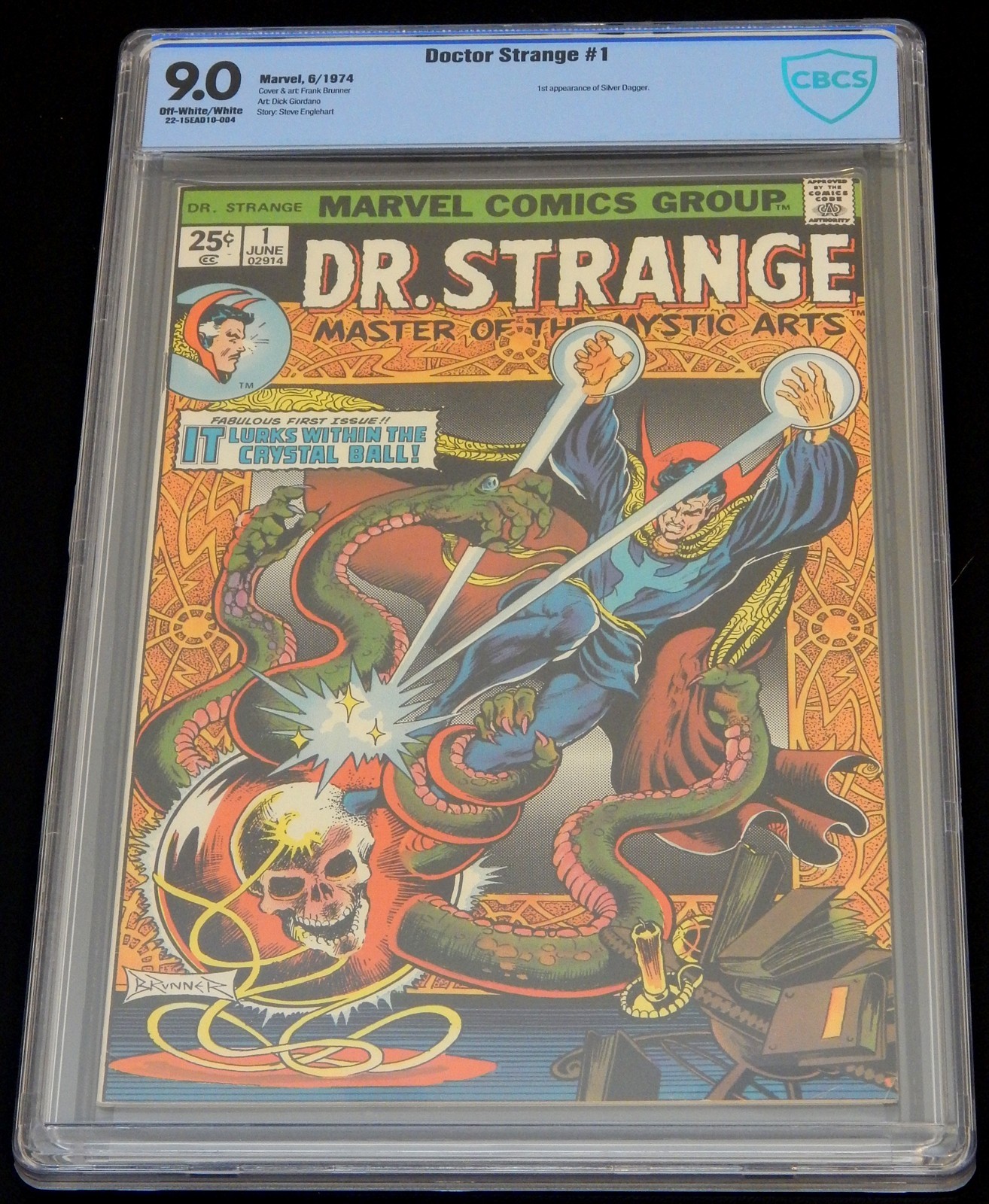 Doctor Strange #1 CBCS 9.0 1974 1st Silver Dagger Brunner MVS Intact