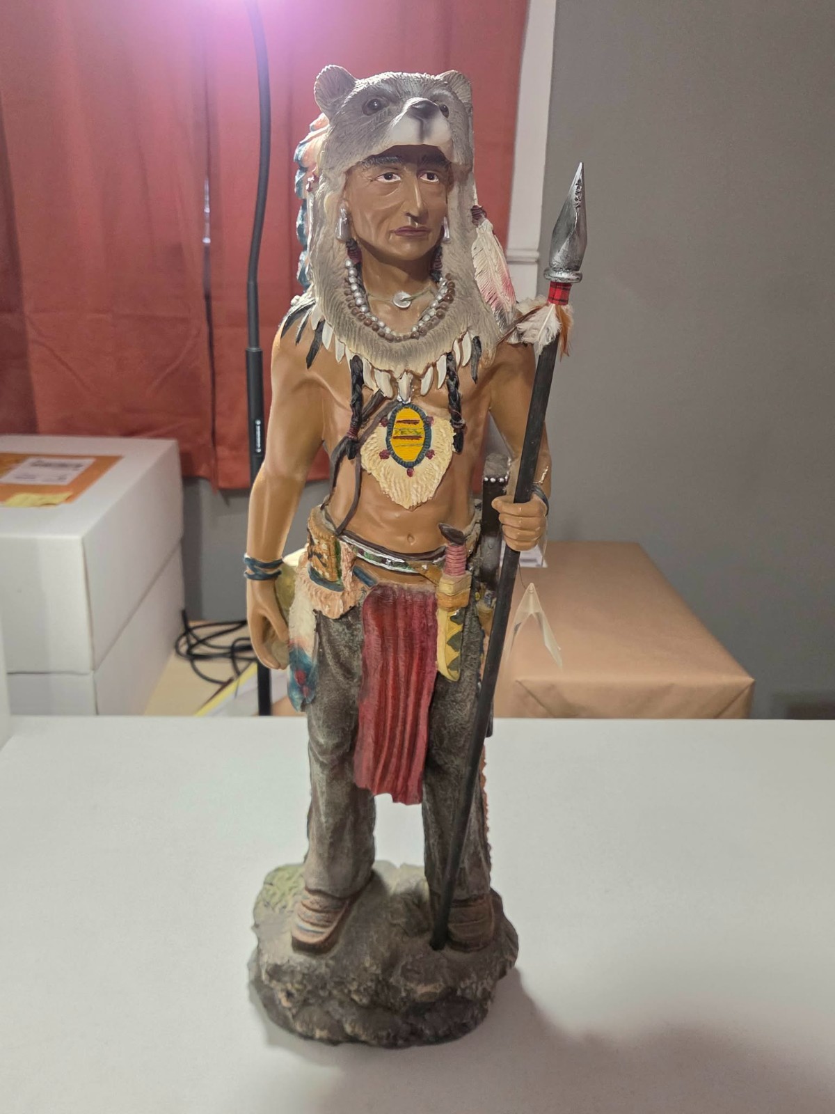 J.A. Designs Vintage Native American style statue - hand painted J.A. Designs Vintage Native American style statue - hand painted