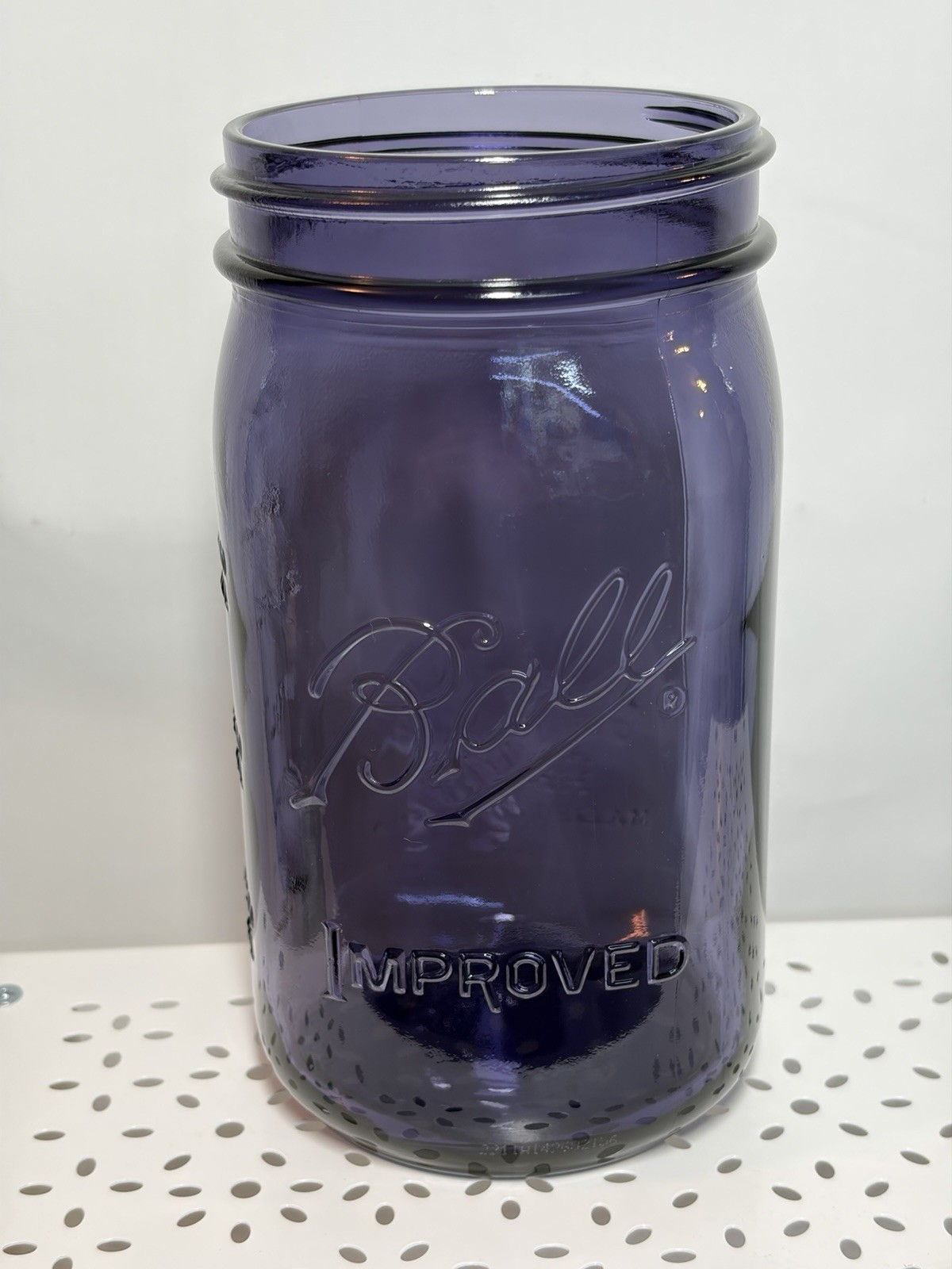 Rare Ball Improved Mason Jar Purple Glass 20 oz 1913-1915 American Heritage
