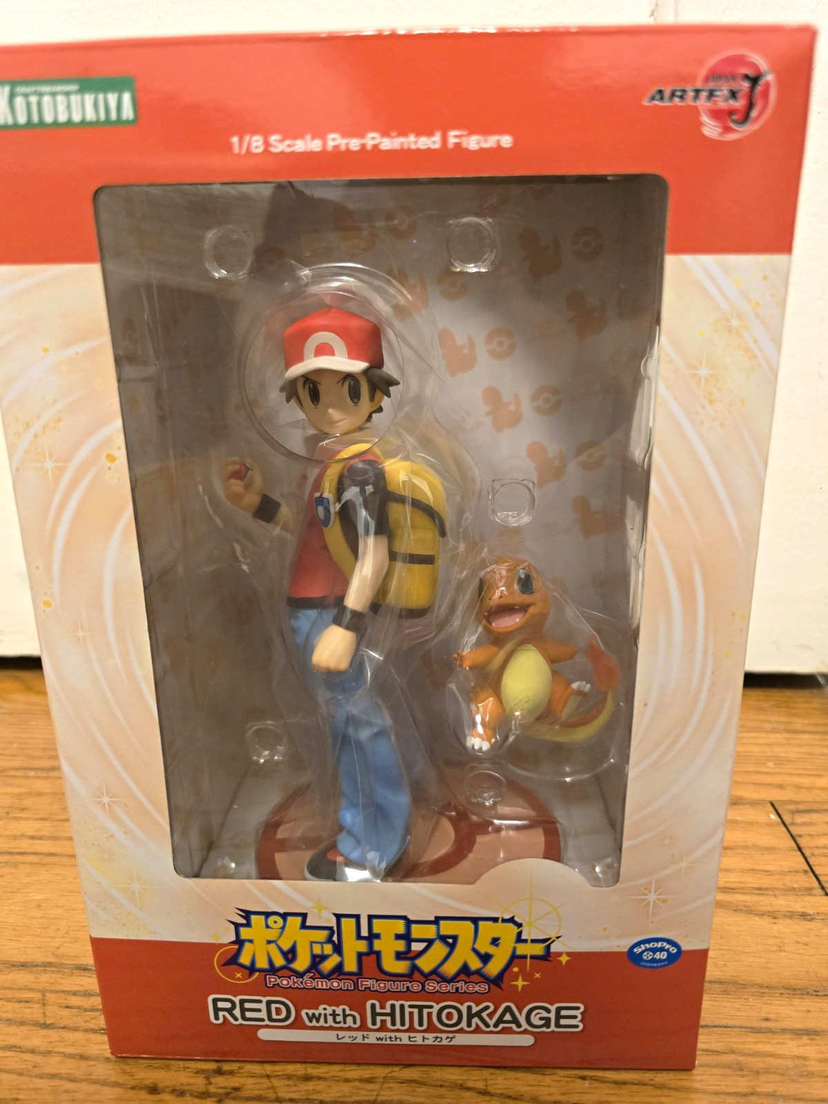 KOTOBUKIYA ARTFX J Pokémon Red with Hitokage Charmander Figure 1:8 Scale KOTOBUKIYA ARTFX J Pokémon Red with Hitokage Charmander Figure 1:8 Scale