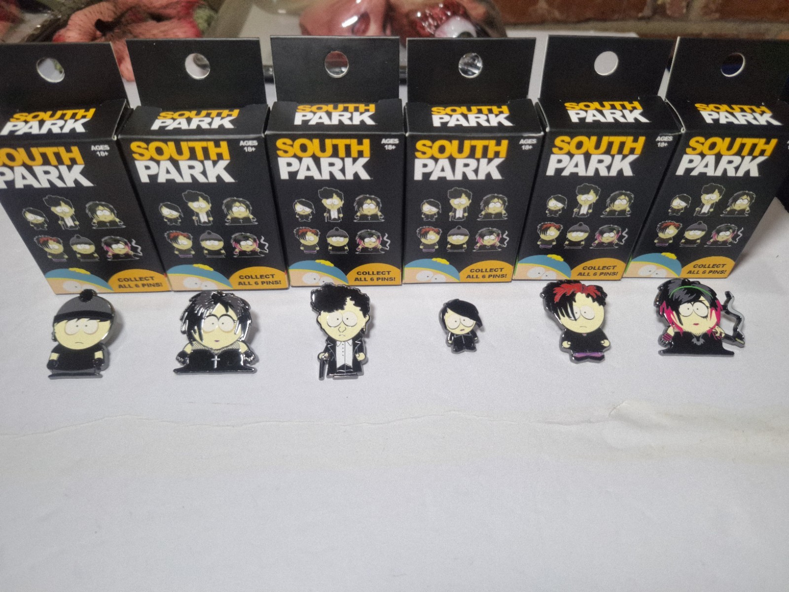 SOUTH PARK GOTH KIDS MYSTERY BOX ENAMEL PIN COMPLETE SET OF 6 New With Box
