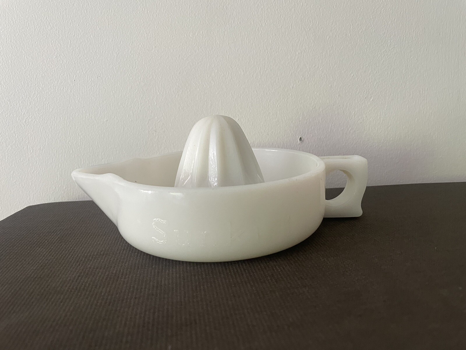 Sunkist Milk Glass Reamer Country Kitchen Mid-Century