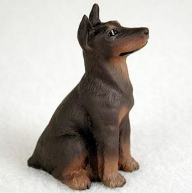 DOBERMAN PINSCHER (RED CROPPED) TINY ONES DOG Figurine Statue Pet Lovers Resin