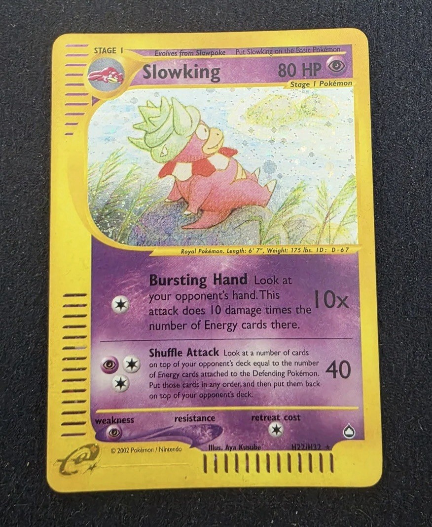 Pokemon Card-Slowking-H22/H32-Acquapolis-Holo-ENG Pokemon Card-Slowking-H22/H32-Acquapolis-Holo-ENG