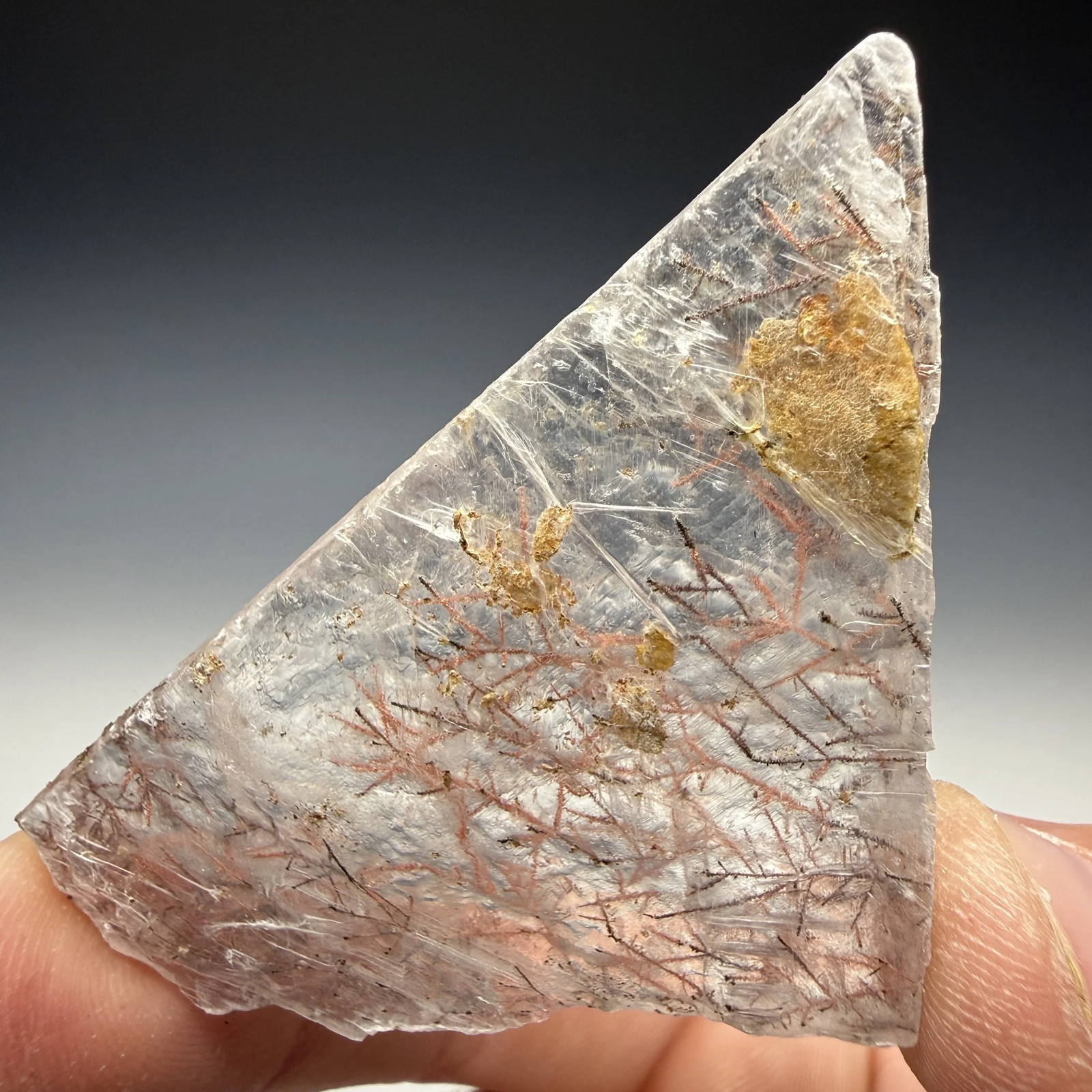 Copper Inclusions, Selenite, Mission Mine, Sierrita Mtns, Pima County, Arizona