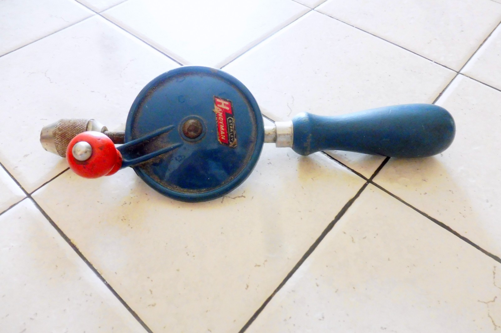 VINTAGE STANLEY HANDYMAN EGG BEATER STYLE HAND DRILL