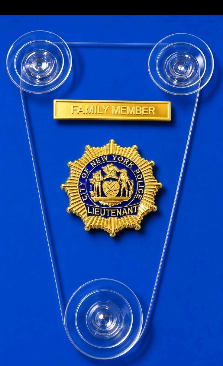 NOVELTY CAR DASH WINDSHIELD ORNAMENT 2026 NYPD LBA LIEUTENANTS AUTHENTIC NYC NOVELTY CAR DASH WINDSHIELD ORNAMENT 2026 NYPD LBA LIEUTENANTS AUTHENTIC NYC