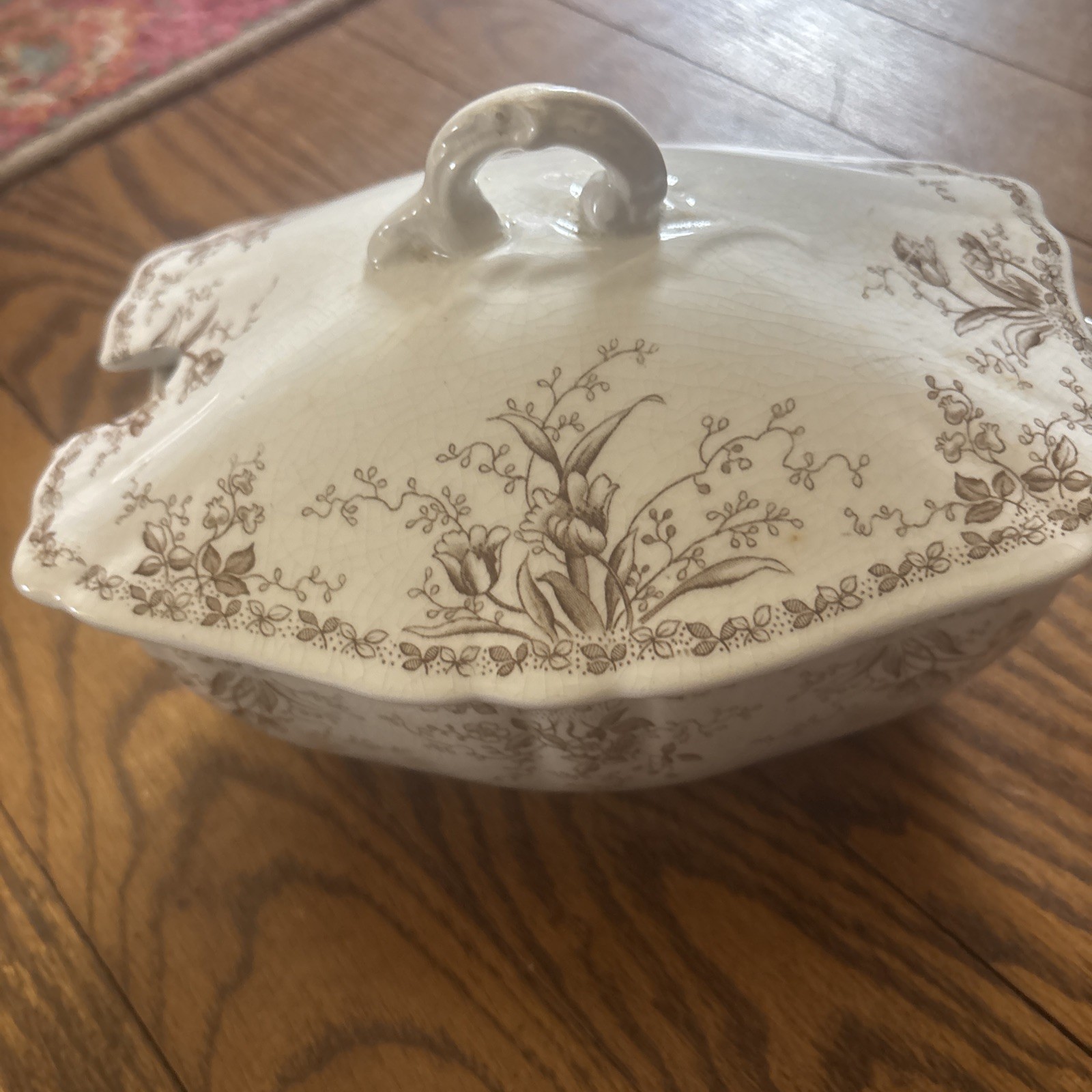 Alfred Meakin Westmeath Lidded Tureen Small Covered Casserole 8”x6”x5” Brown