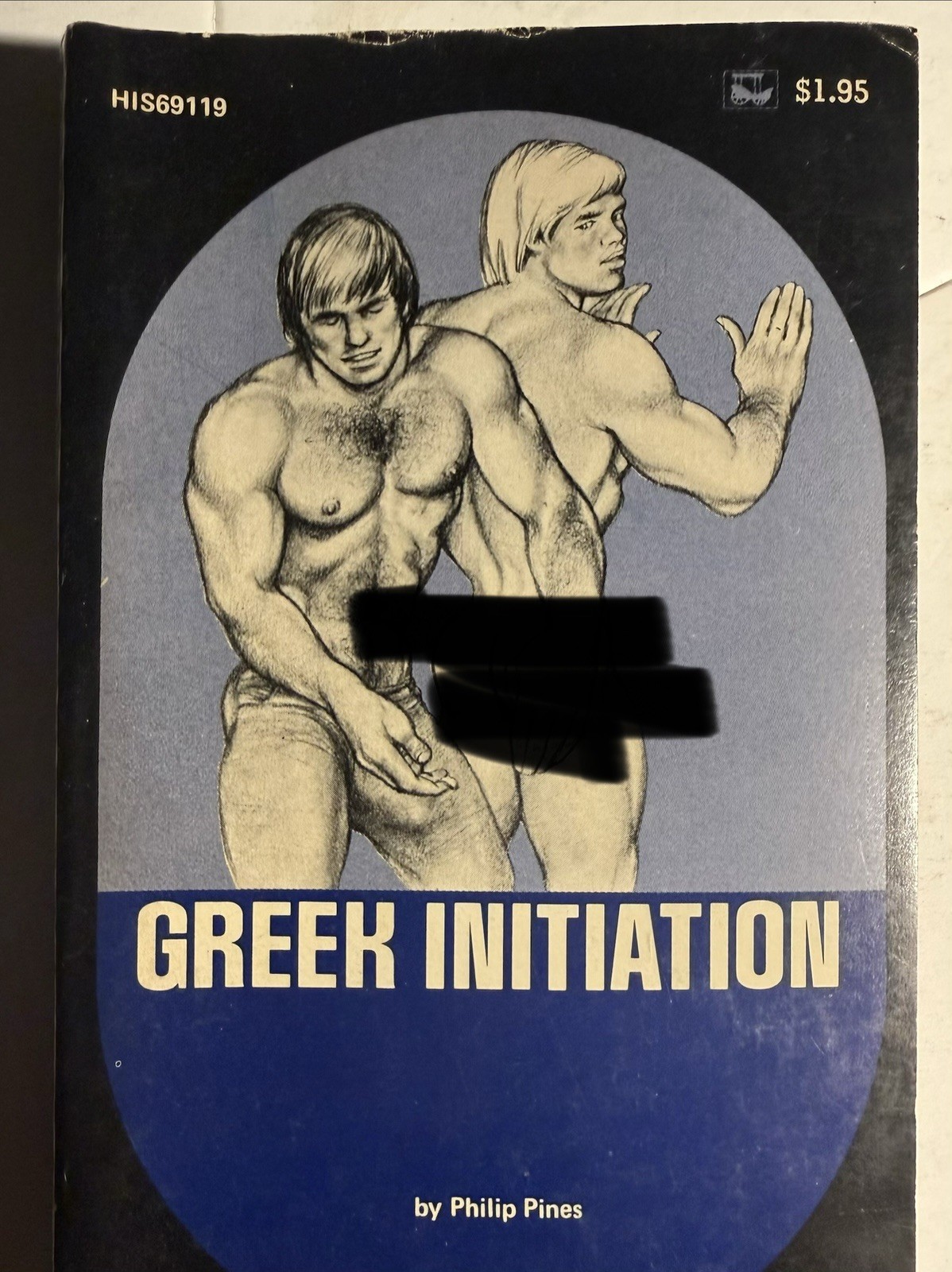 GREEK INITIATION - 1974 PHILLIP PINES- SURREY HIS VINTAGE PULP NOVEL GAY INTERES