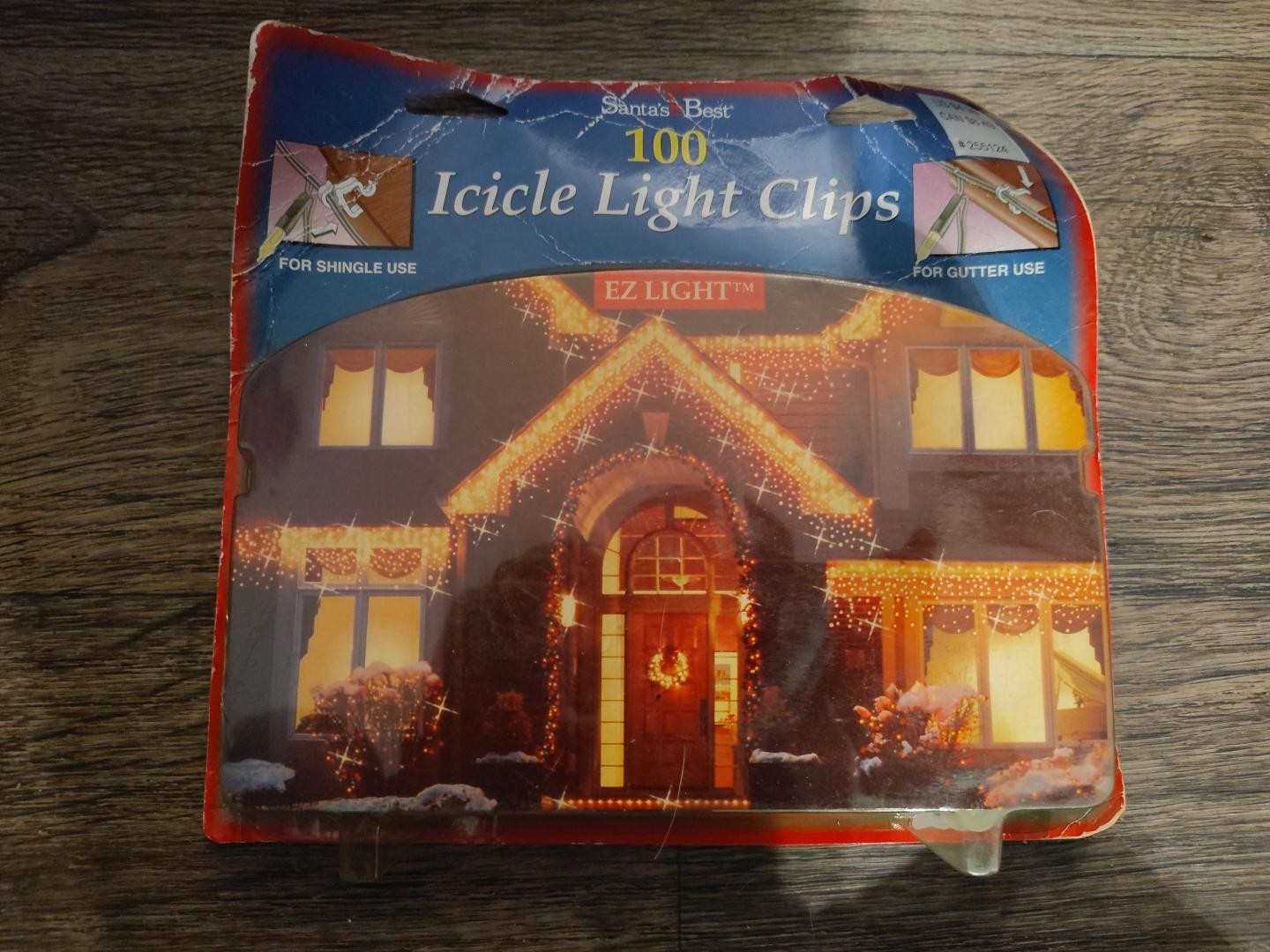 Vintage 1999 Santa's Best 100 Icicle Light Clips EZ Light Shingle Gutter Xmas