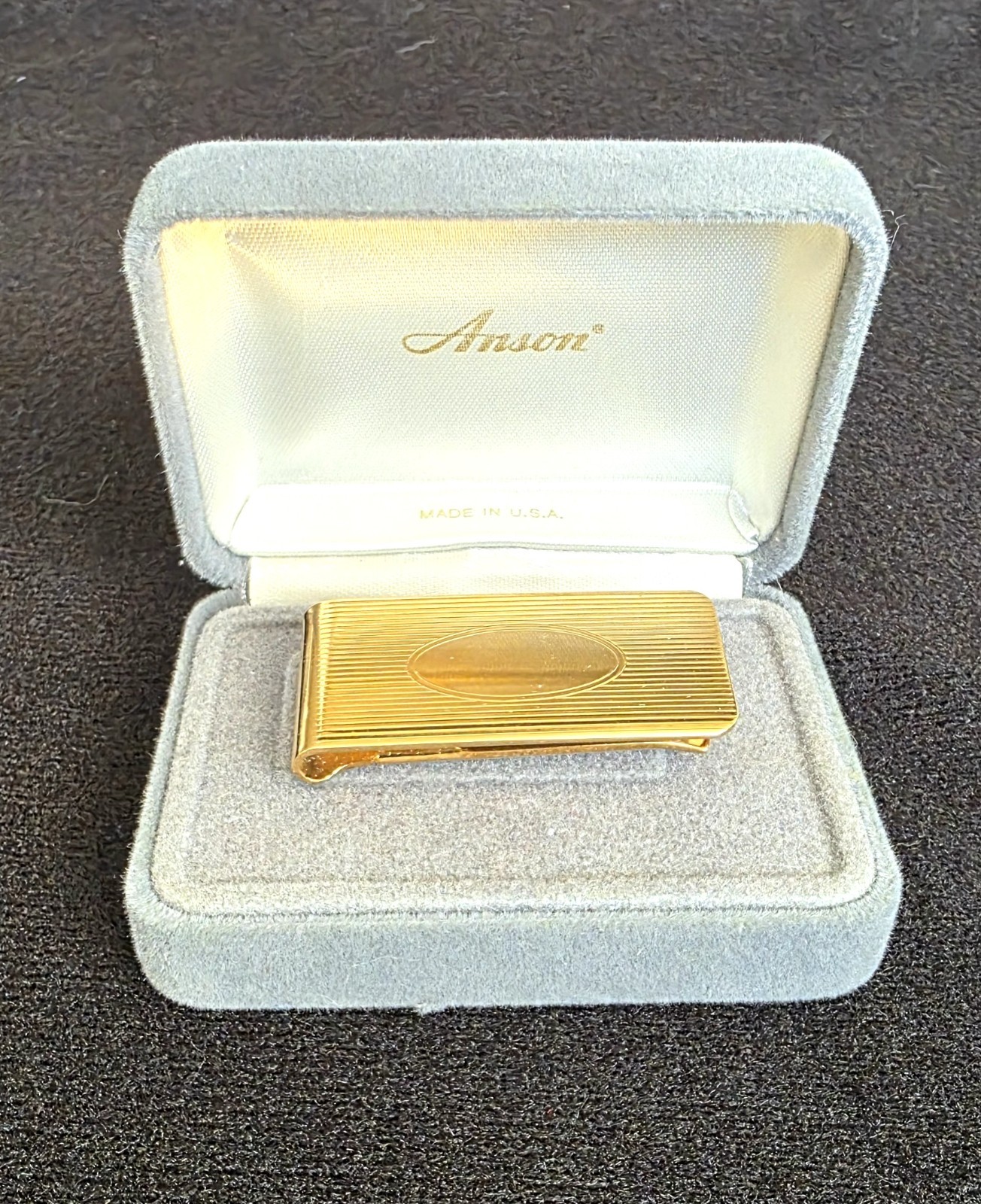 MONEY CLIP ANSON IN ORIGINAL BOX UNENGRAVED - EXCELLENT CONDITION