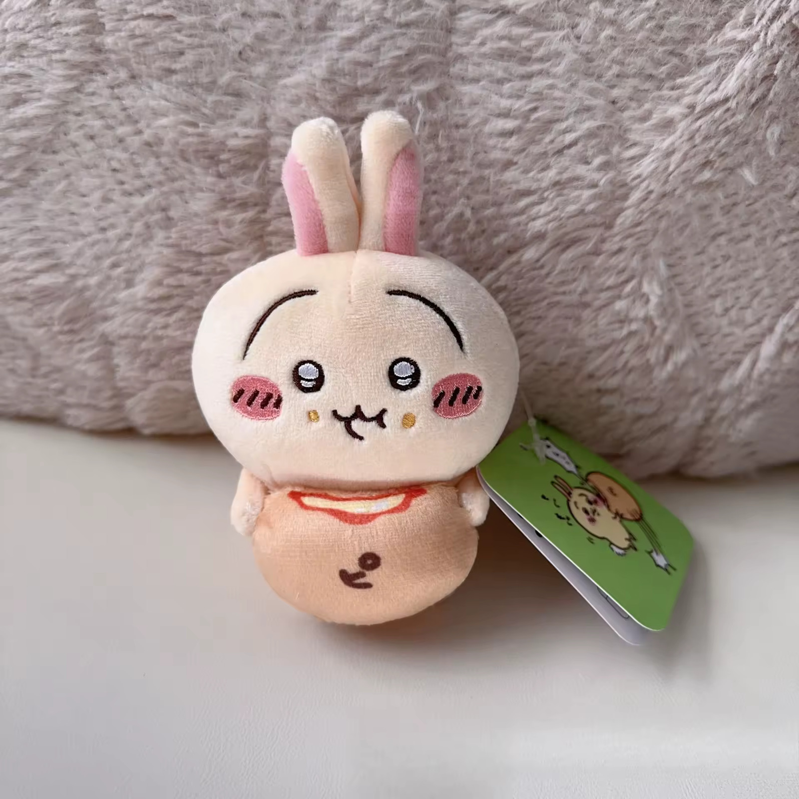  Chiikawa Hachiware Cookie Bunny Plush Keychain Kawaii