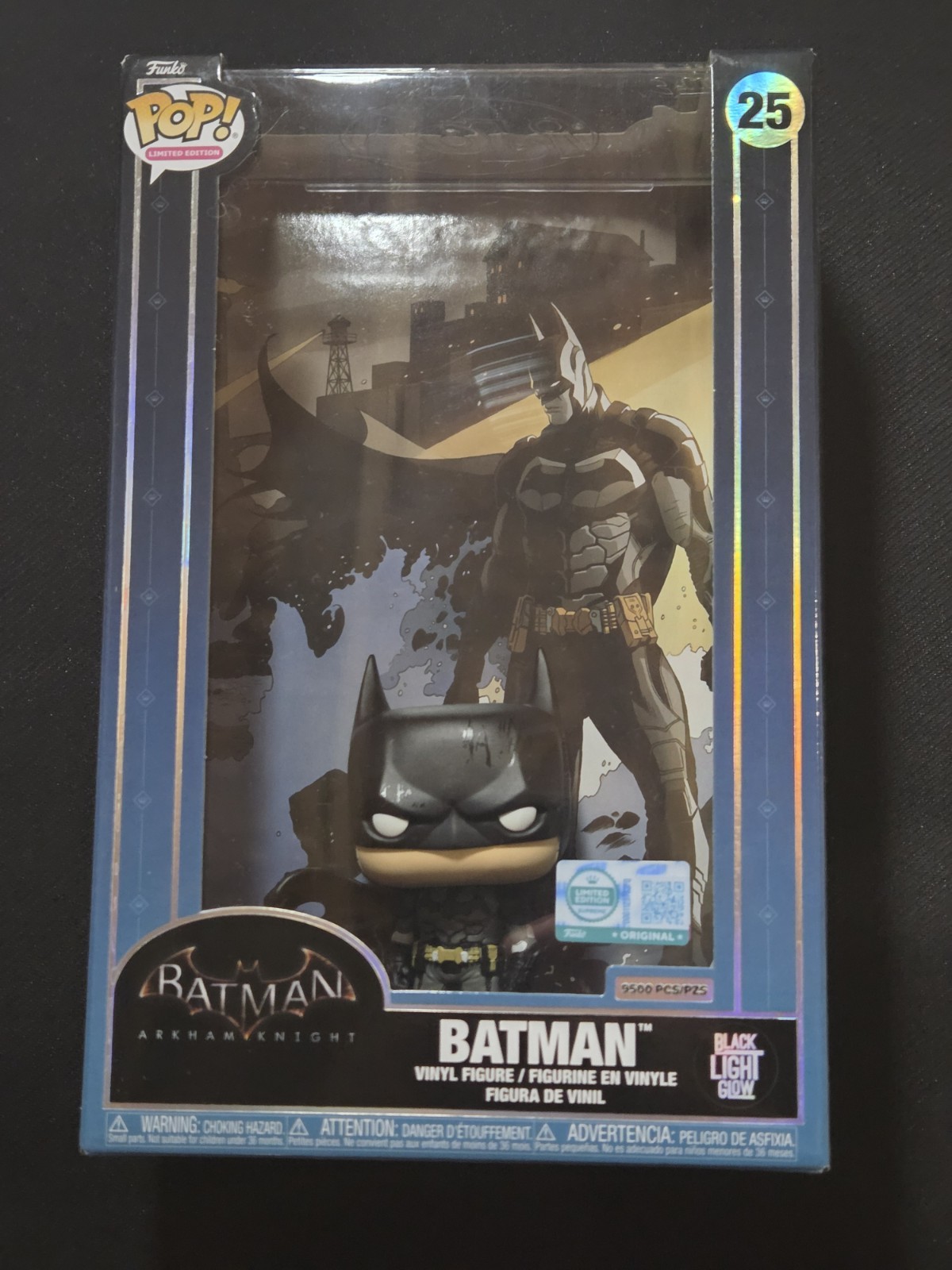 Funko Pop Comic Cover Batman Arkham Blacklight Glow #25 LE 9500 IN HAND Funko Pop Comic Cover Batman Arkham Blacklight Glow #25 LE 9500 IN HAND
