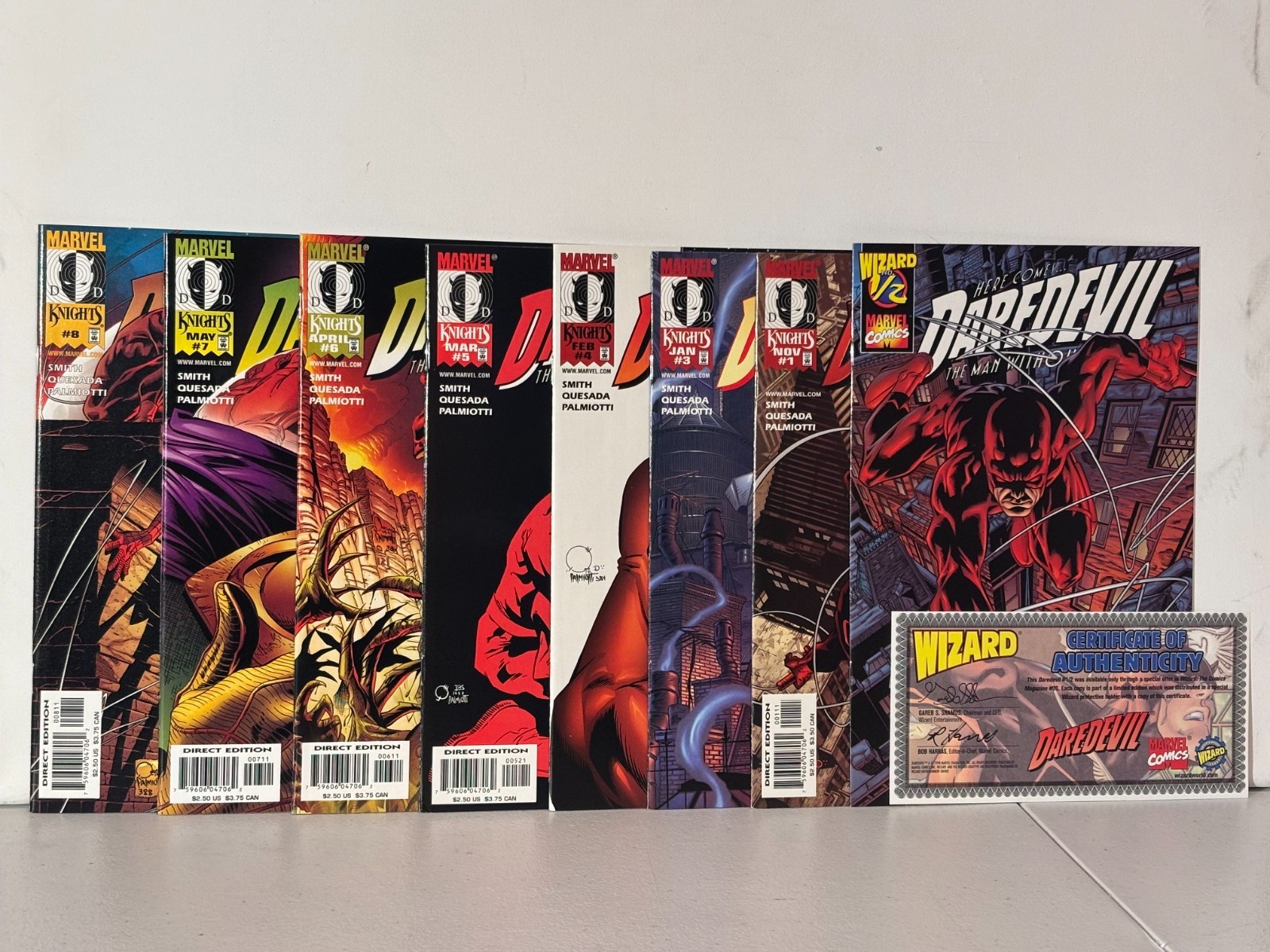 DAREDEVIL 1/2, 1, 3-8 - 1998/99 - NM - Kevin Smith - Joe Quesada GUARDIAN DEVIL