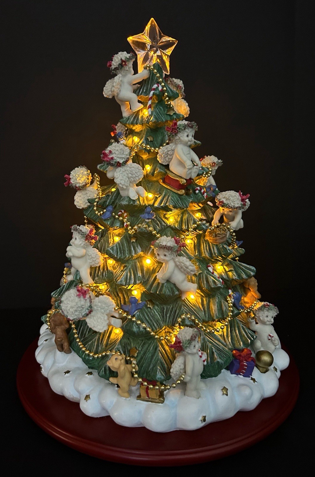 Danbury Mint Christmas Tree Dreamsicles Lighted Cherub  12\