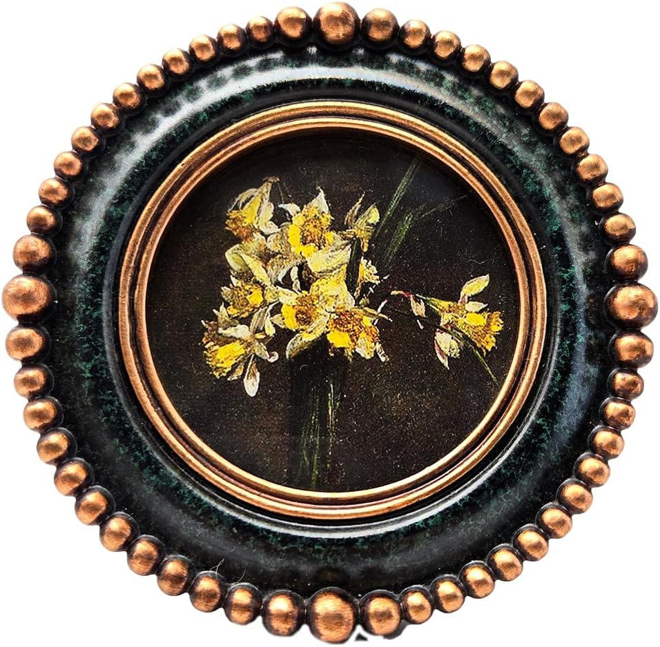 3X3 Small Vintage Picture Frame, Mini Antique round Frames 3X3 Small Vintage Picture Frame, Mini Antique round Frames