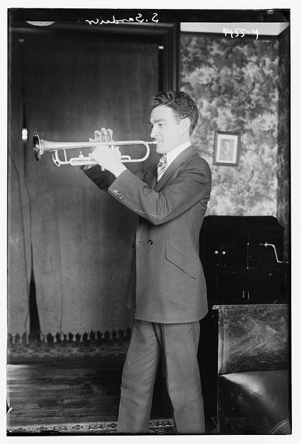 Photo:Samuel Gardner Playing Trumpet Vintage Portrait