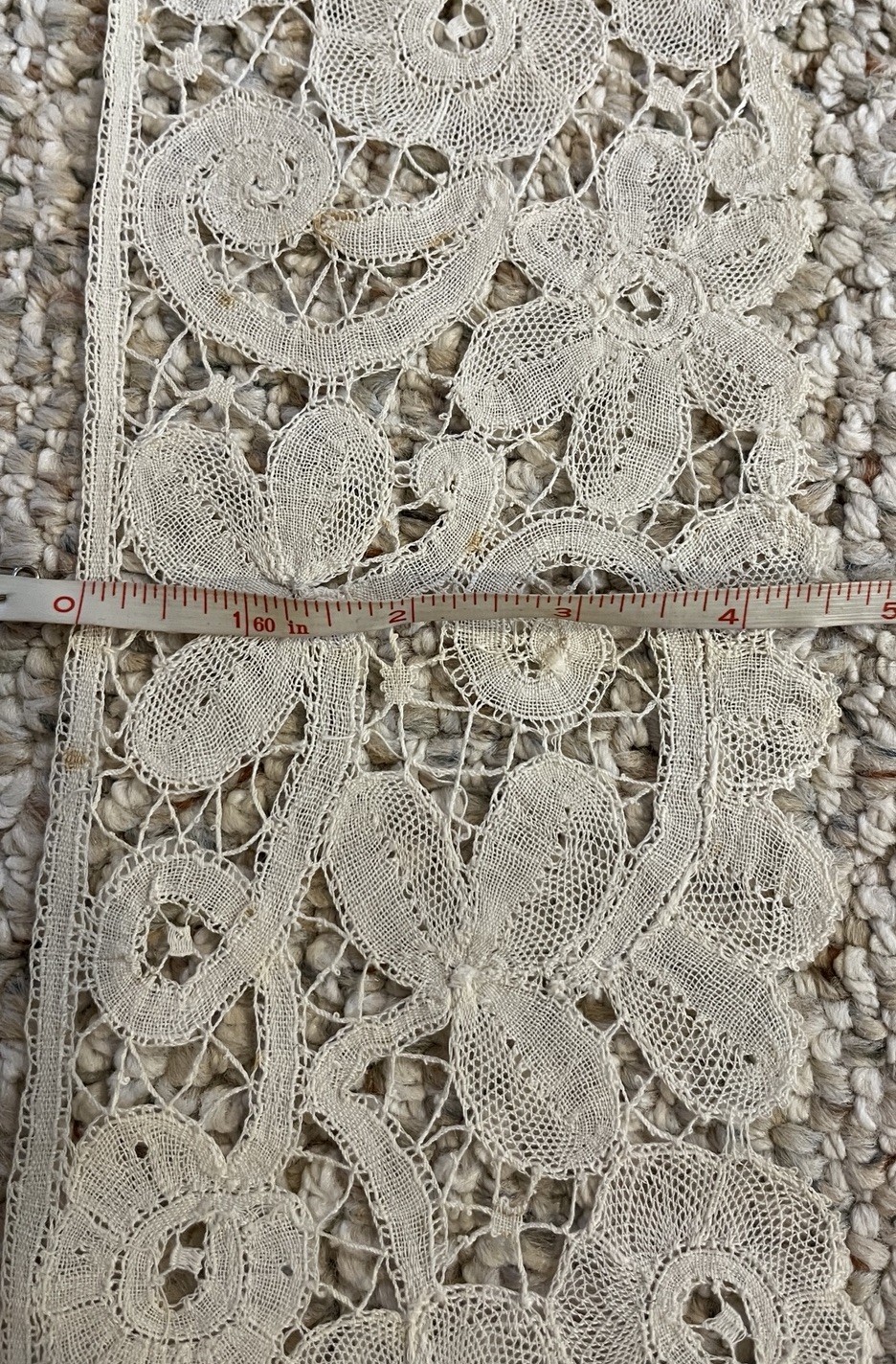 Antique Victorian Honiton Lace From Devon, England ~ 71”x4.5”