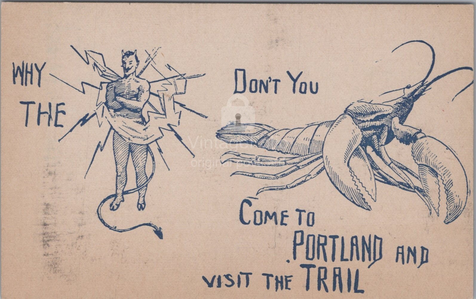 Why The Devil Visit Trail Portland Oregon OR Lewis Clark Expo 1905 Postcard