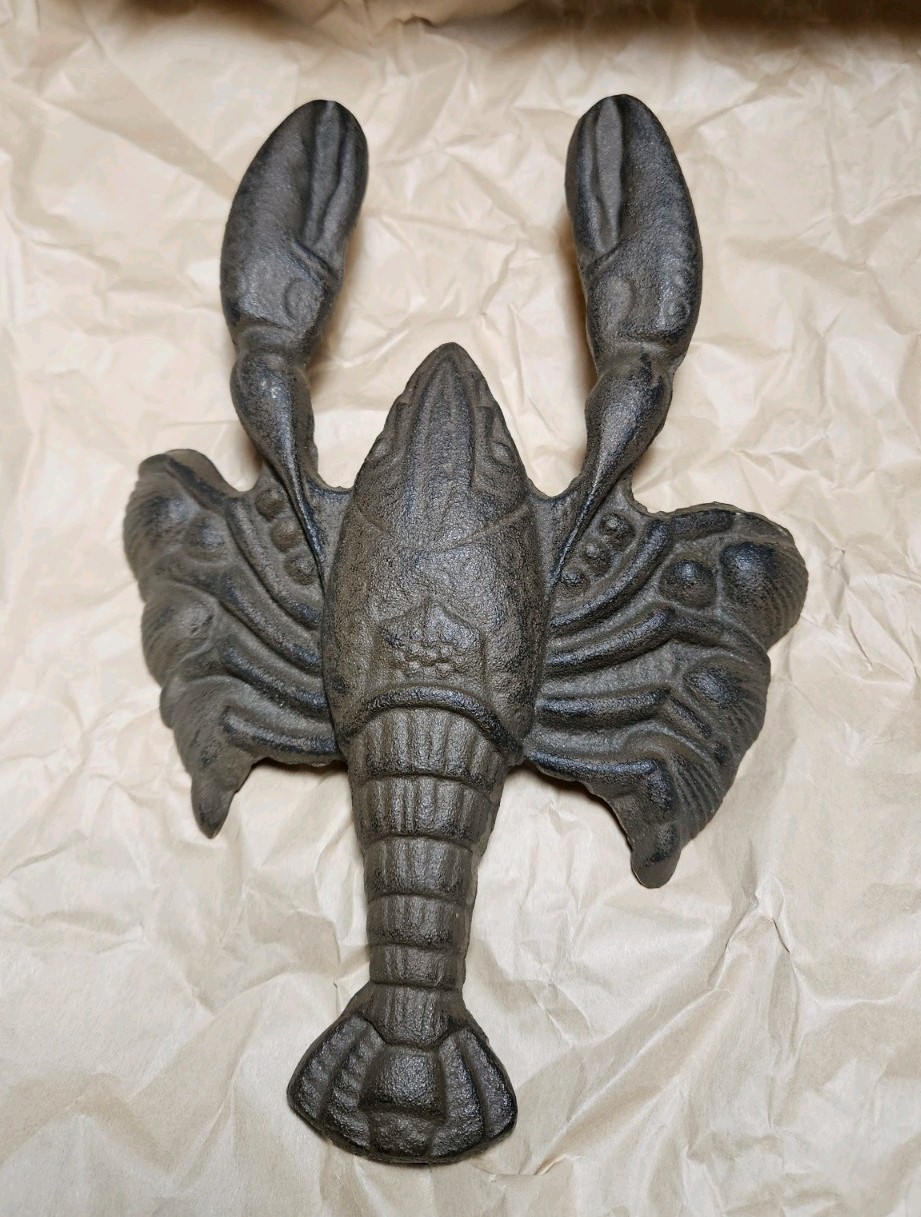 SOLID CAST IRON LOBSTER,  10 inches