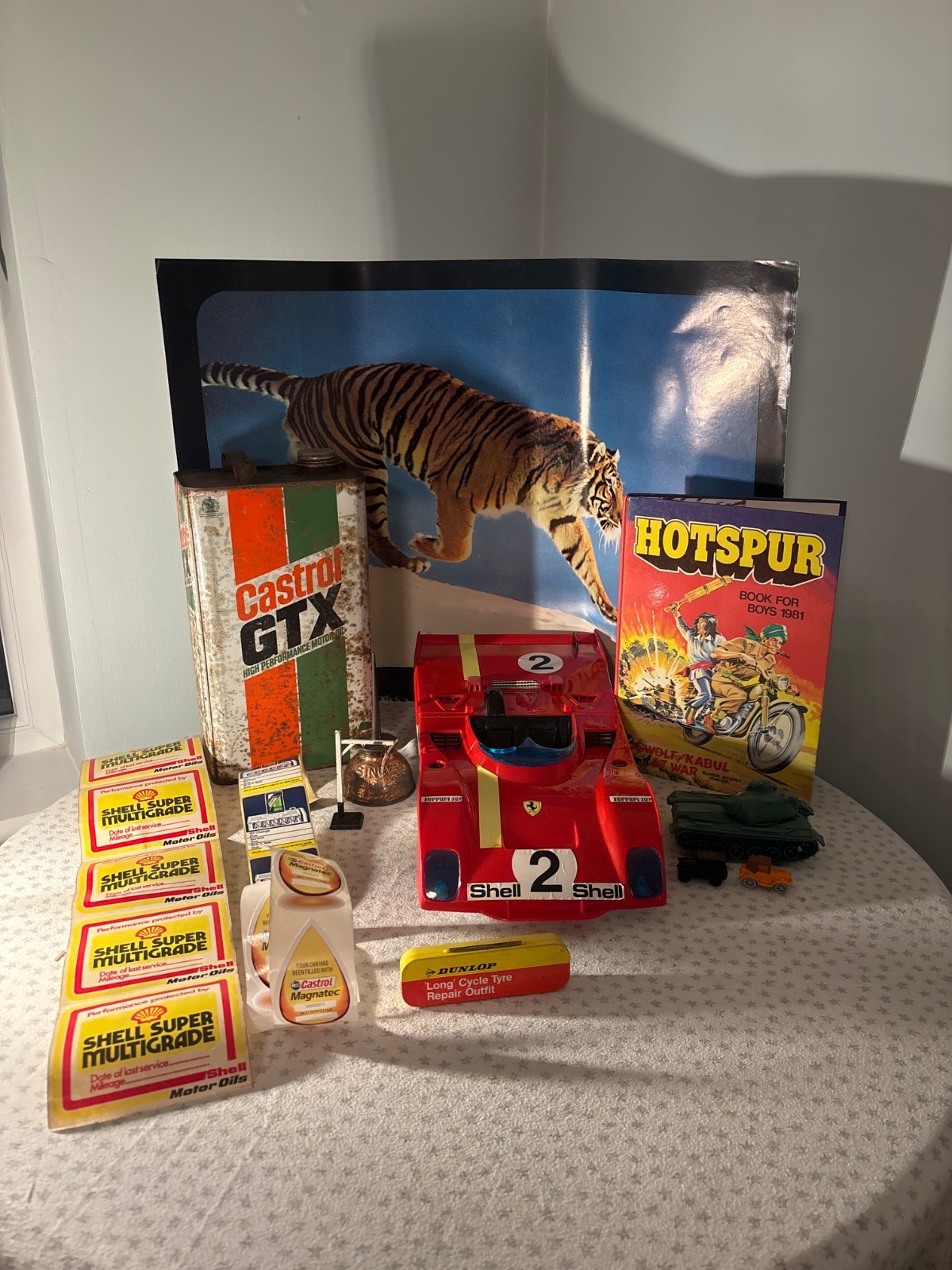 Vintage Automobilia  Job Lot  toys Castrol GTX  Ferrari Shell Duckhams FINA