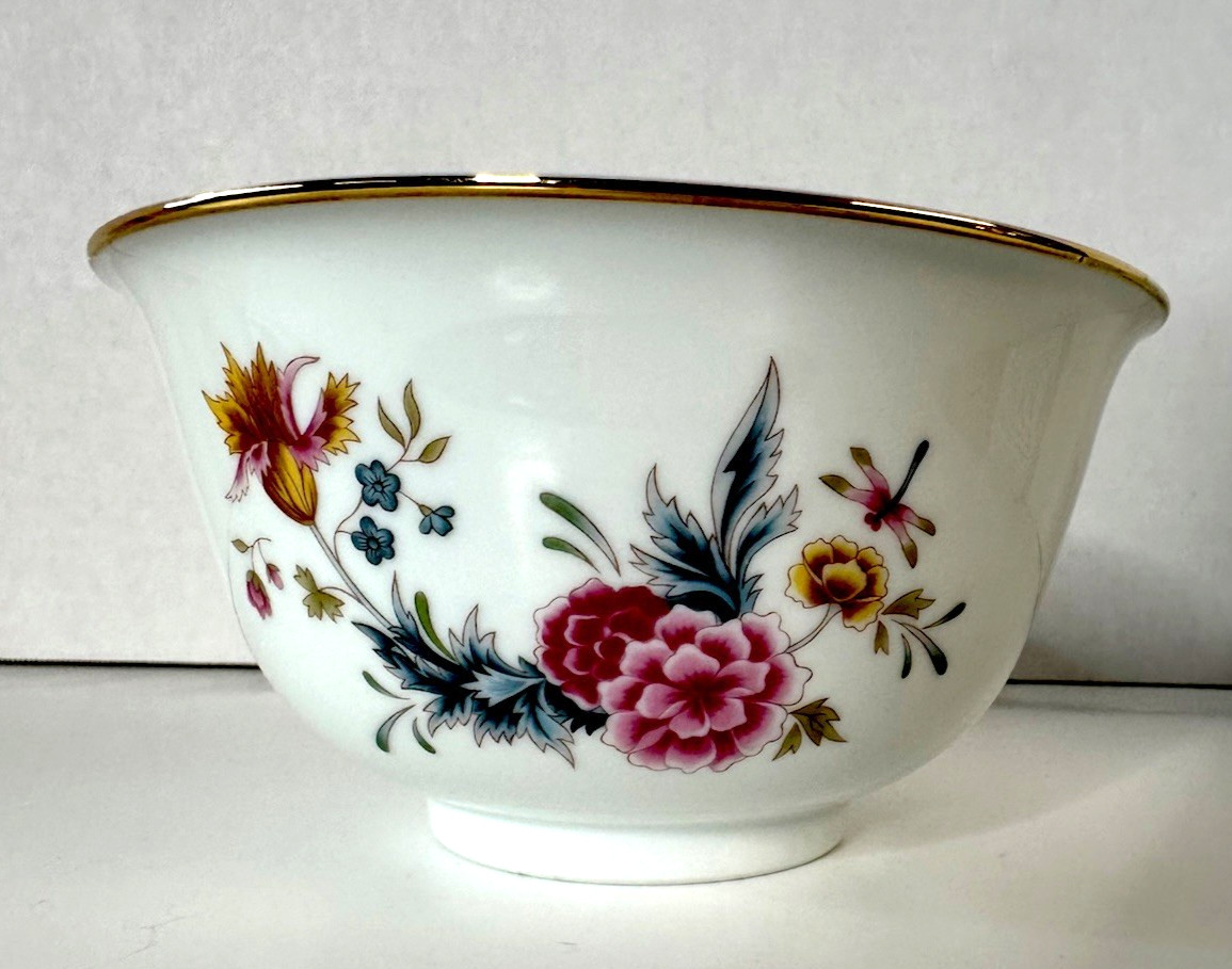 Avon Independence Day 1981 American Heirloom Gold Trim Floral Porcelain  Bowl
